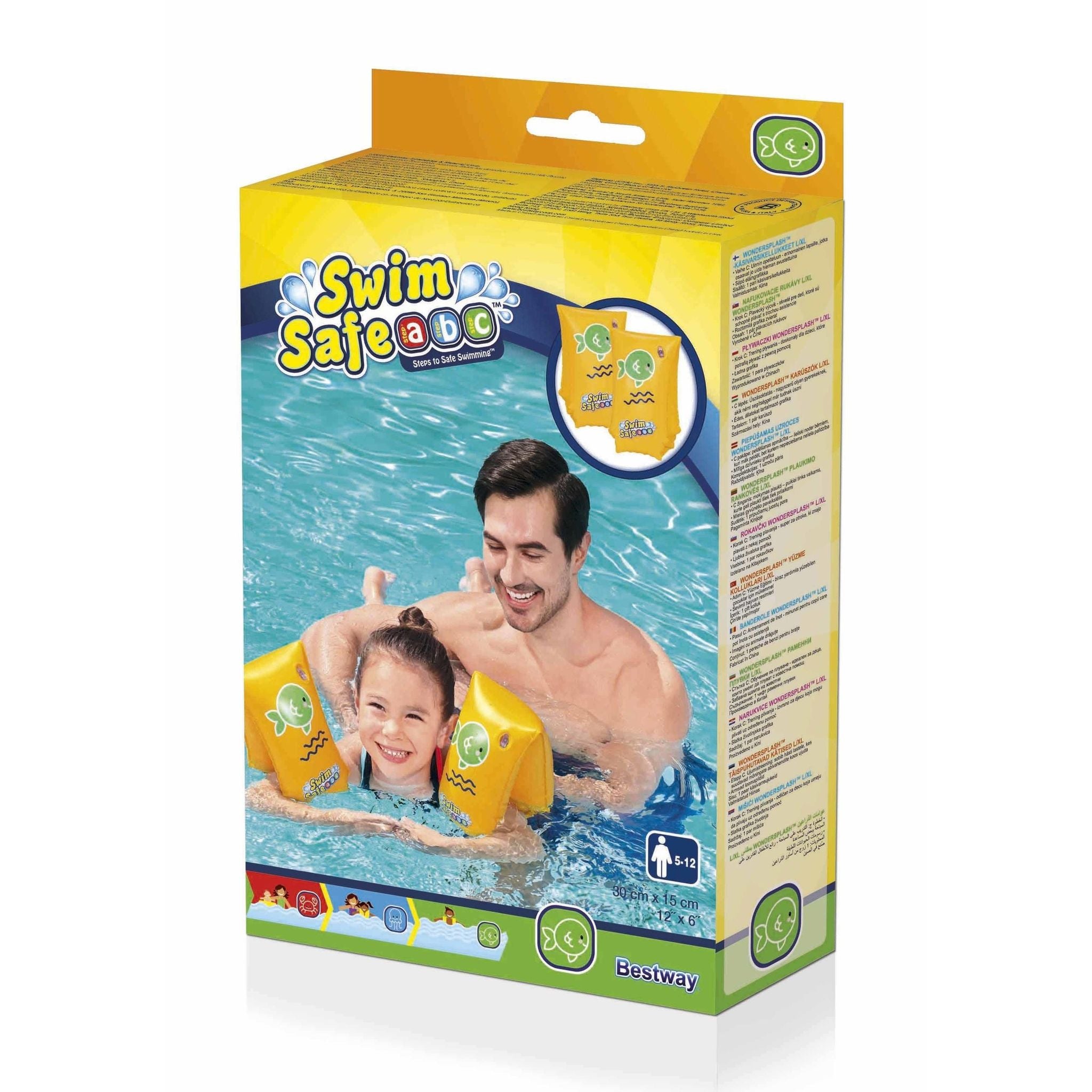 Swim Safe ABC WonderSplash Inflatable Armband Floaties L/XL
