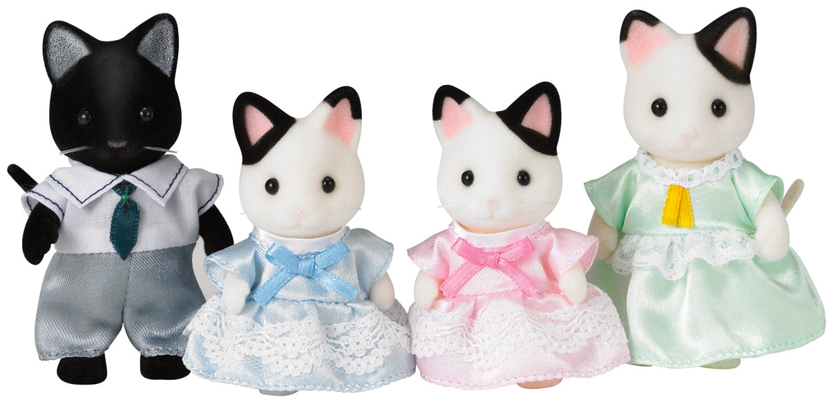 Sylvanian Families Tuxedo Cat Family