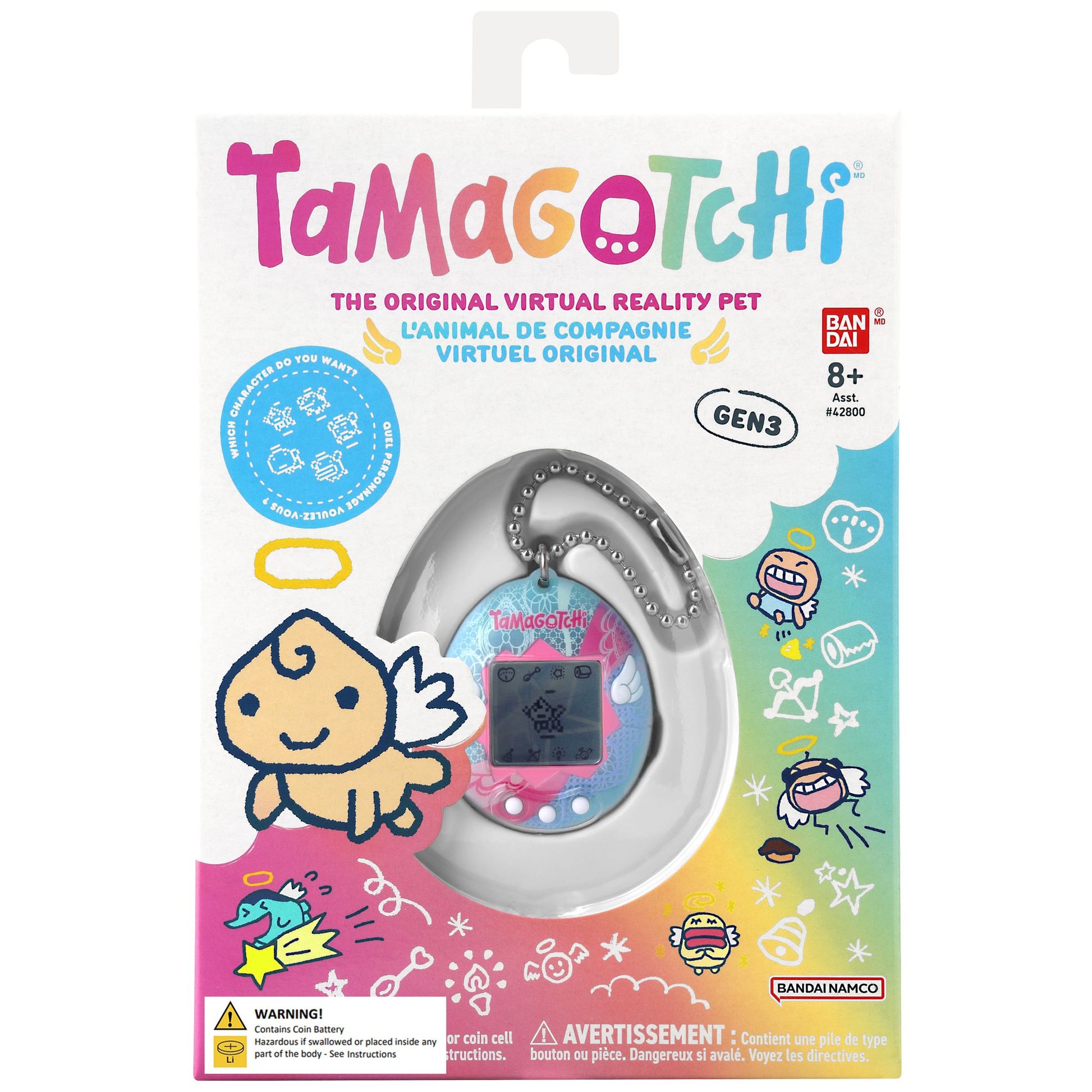 Tamagotchi Original Virtual Reality Pet - Angel Lace - Toyworld Australia