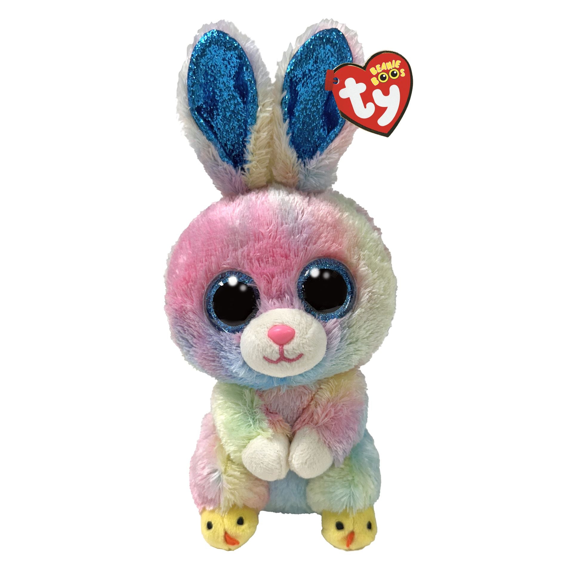 Ty Beanie Boos Regular Twitches Rainbow Rabbit Toyworld Australia ty-beanie-boos-regular-twitches-rainbow-rabbit-toyworld-australia