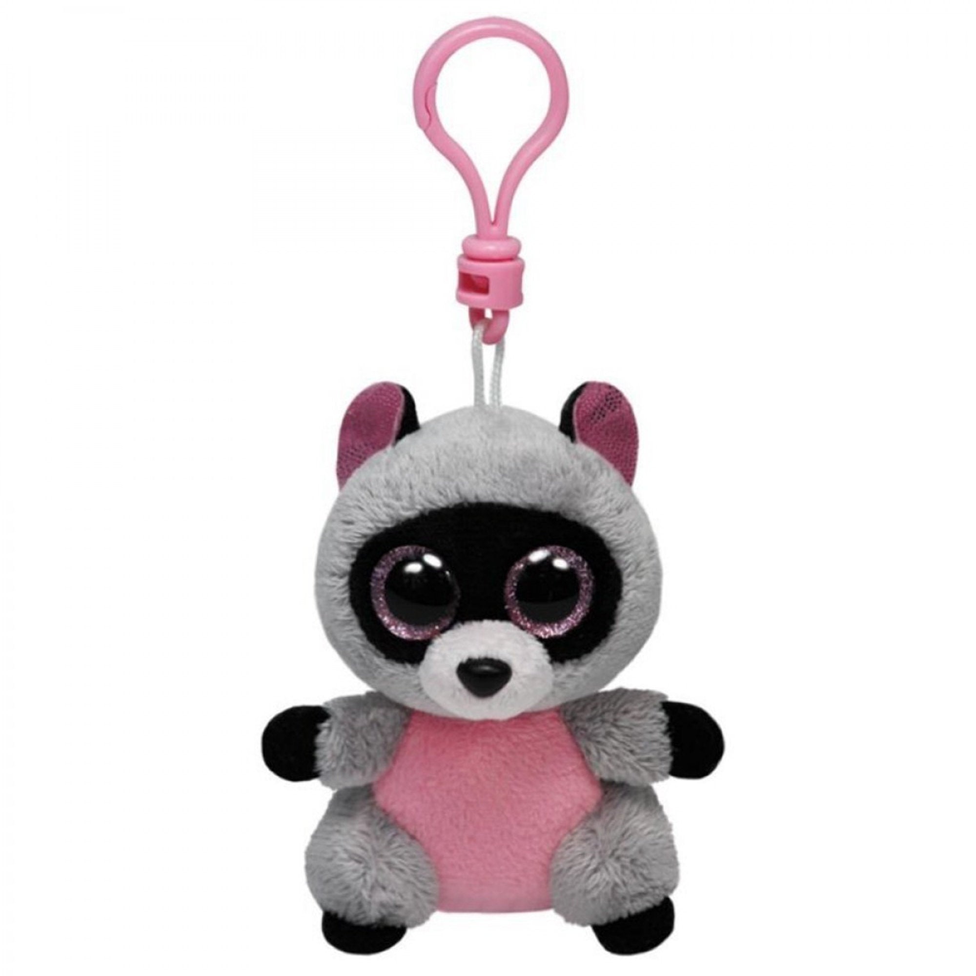 Ty Beanie Boos Clip - Rocco Grey Raccoon