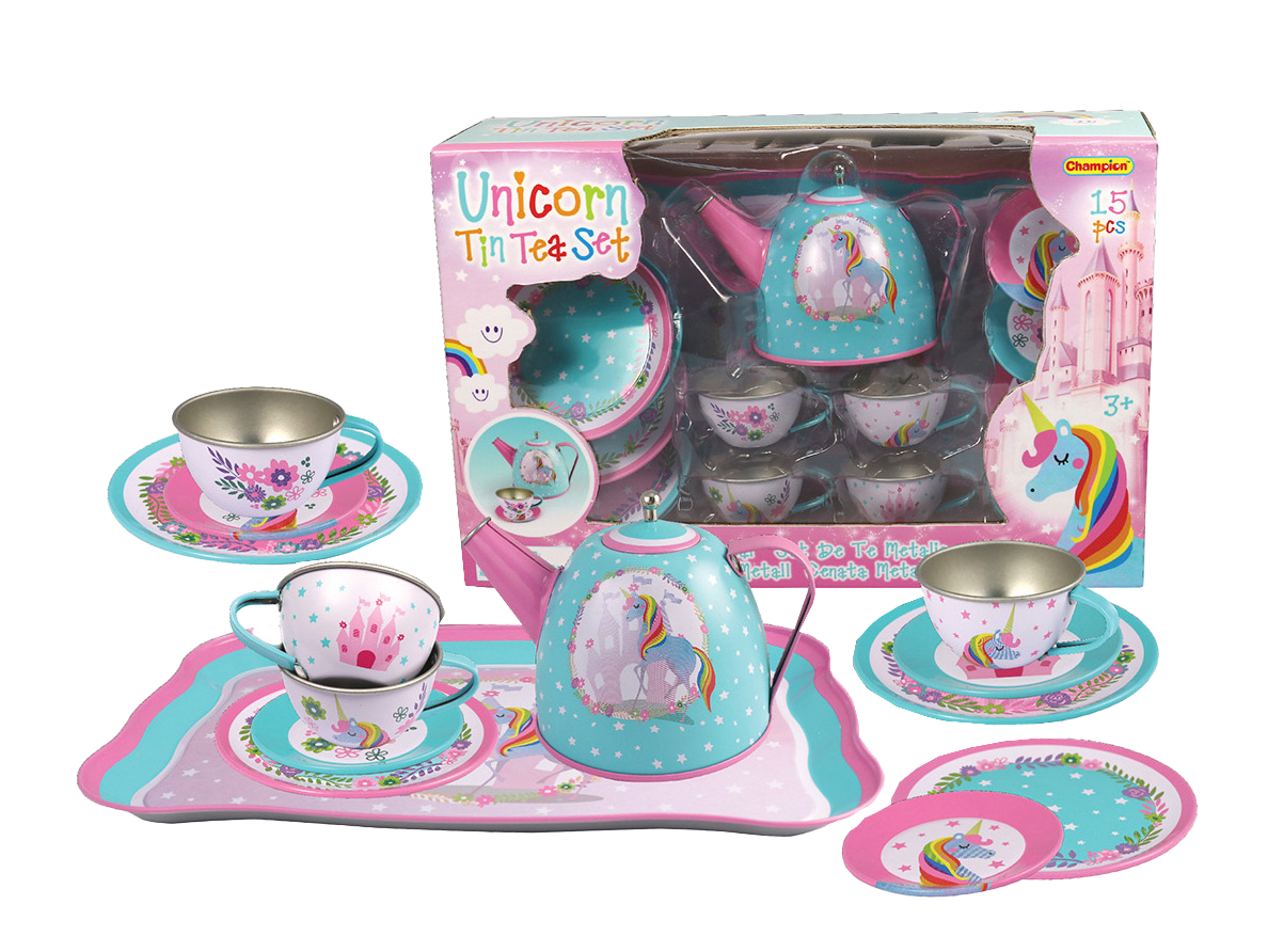 Unicorn Tin Tea Set 15 Piece