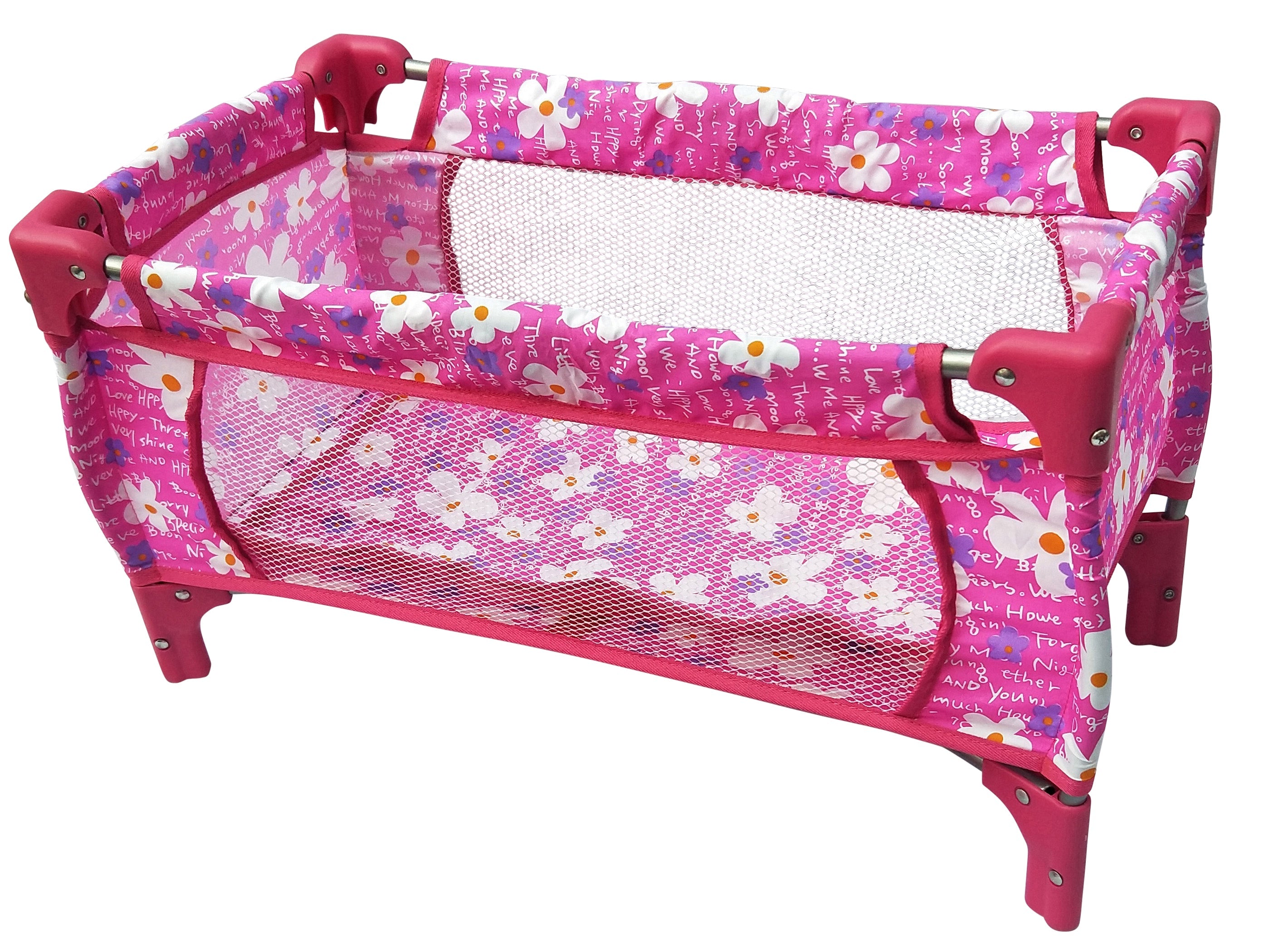 Playworld Dolls Travel Cot Pink