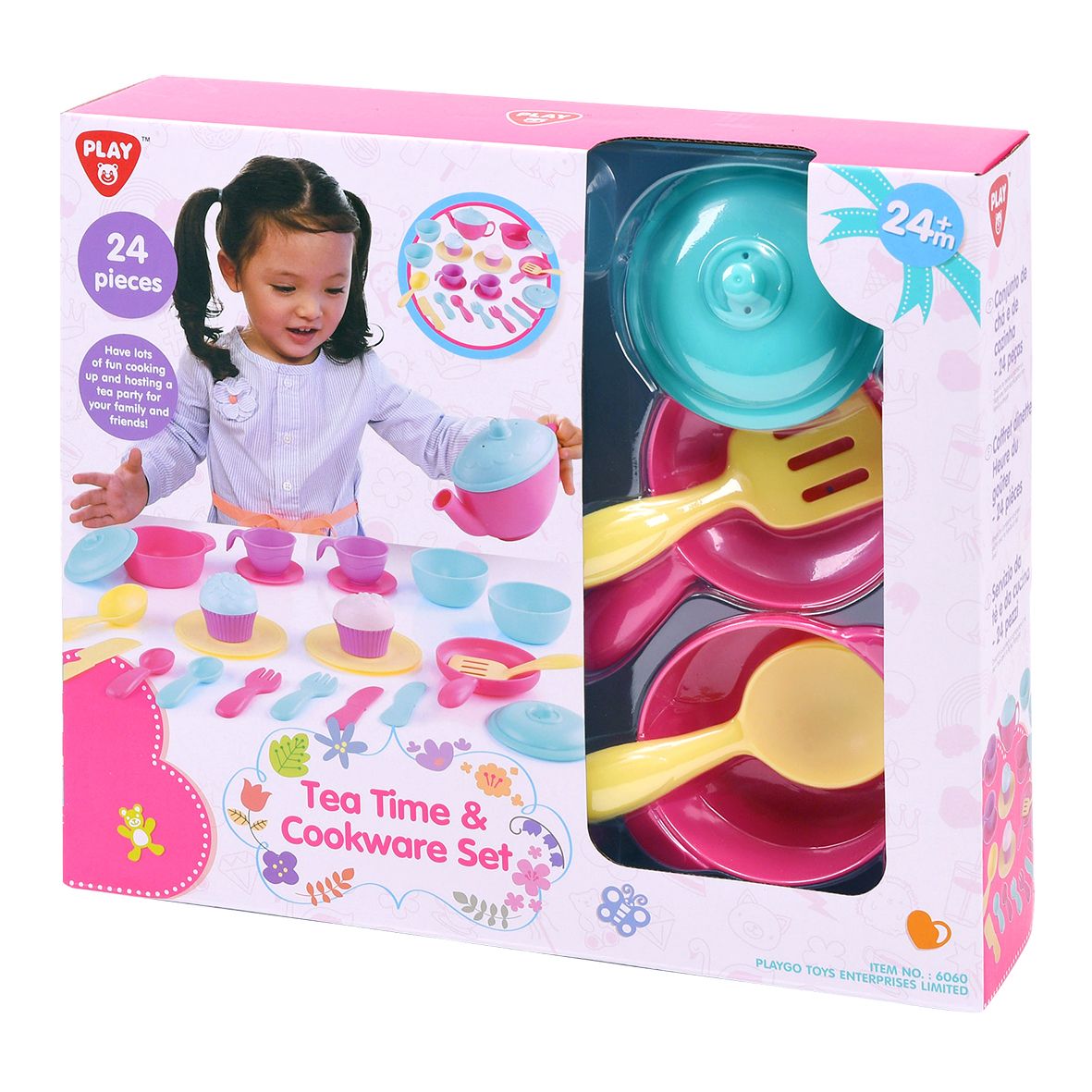 Playgo Toys Pink Tea & Cookware Set