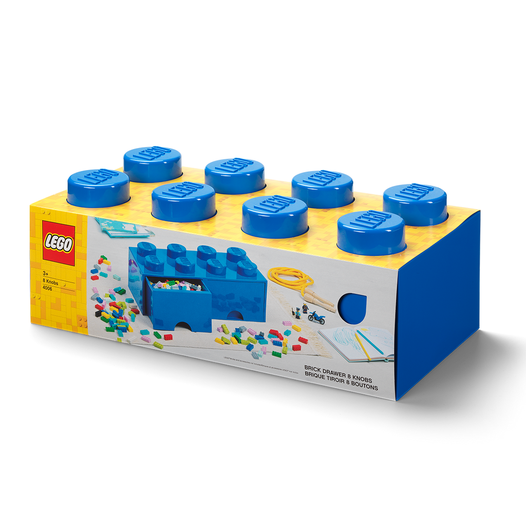 LEGO STORAGE BRICK 8 BRICK DRAWER BLUE