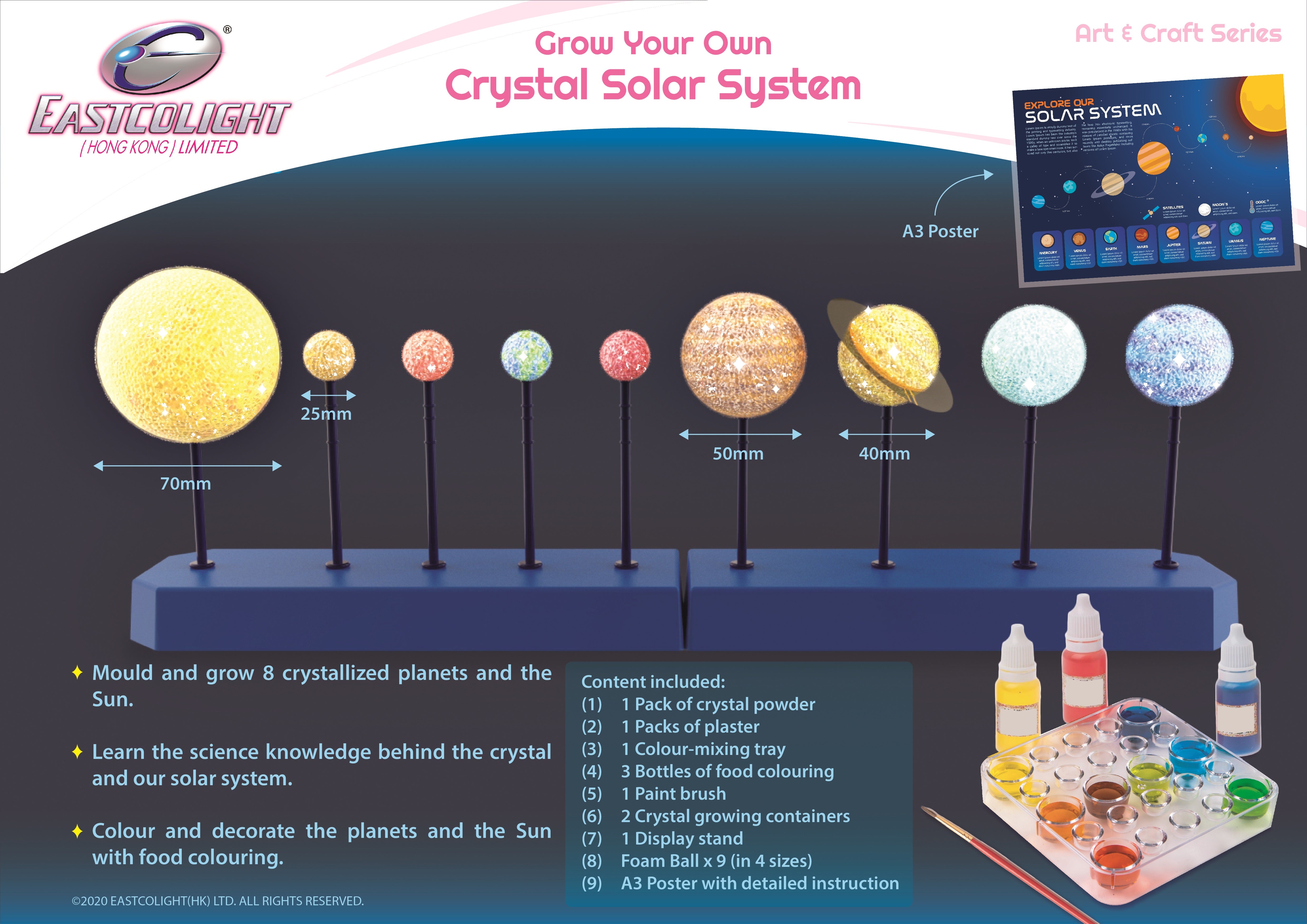 Toyworld Creative Art-Makers Diy Crystal Growing Solar System
