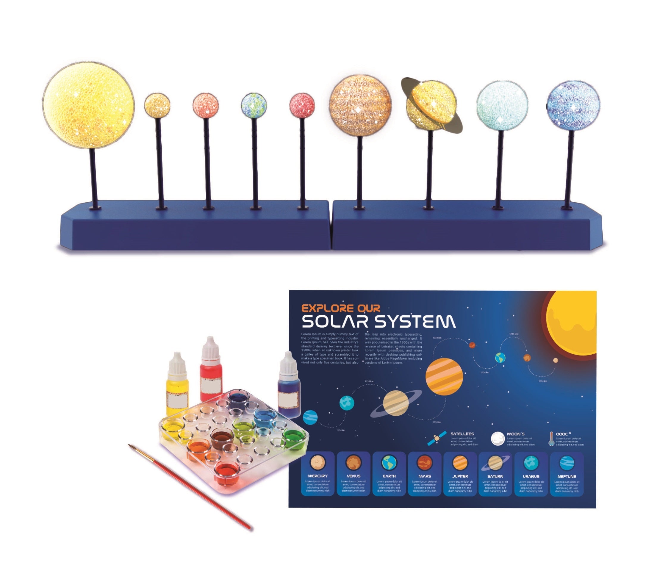 Toyworld Creative Art-Makers Diy Crystal Growing Solar System