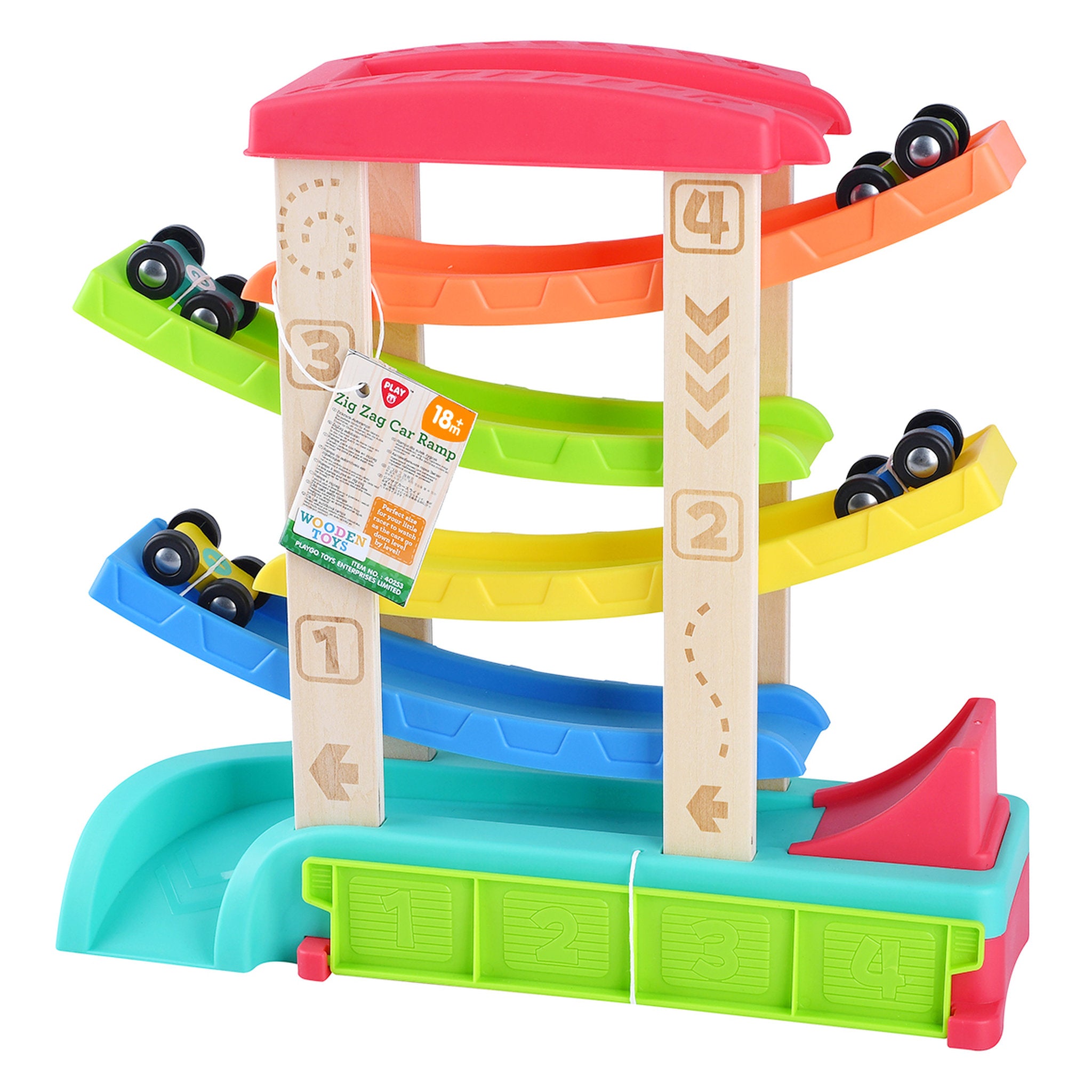 Playgo Toys Wooden Race Car Ramp