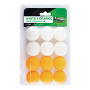 Formula Sports 12 Pack Table Tennis Balls - White & Orange