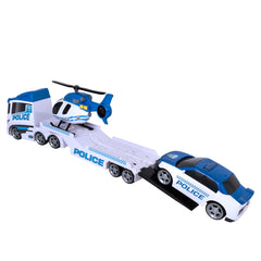TEAMSTERZ MIGHTY MACHINES LIGHT & SOUND POLICE HELICOPTER TRANSPORTER