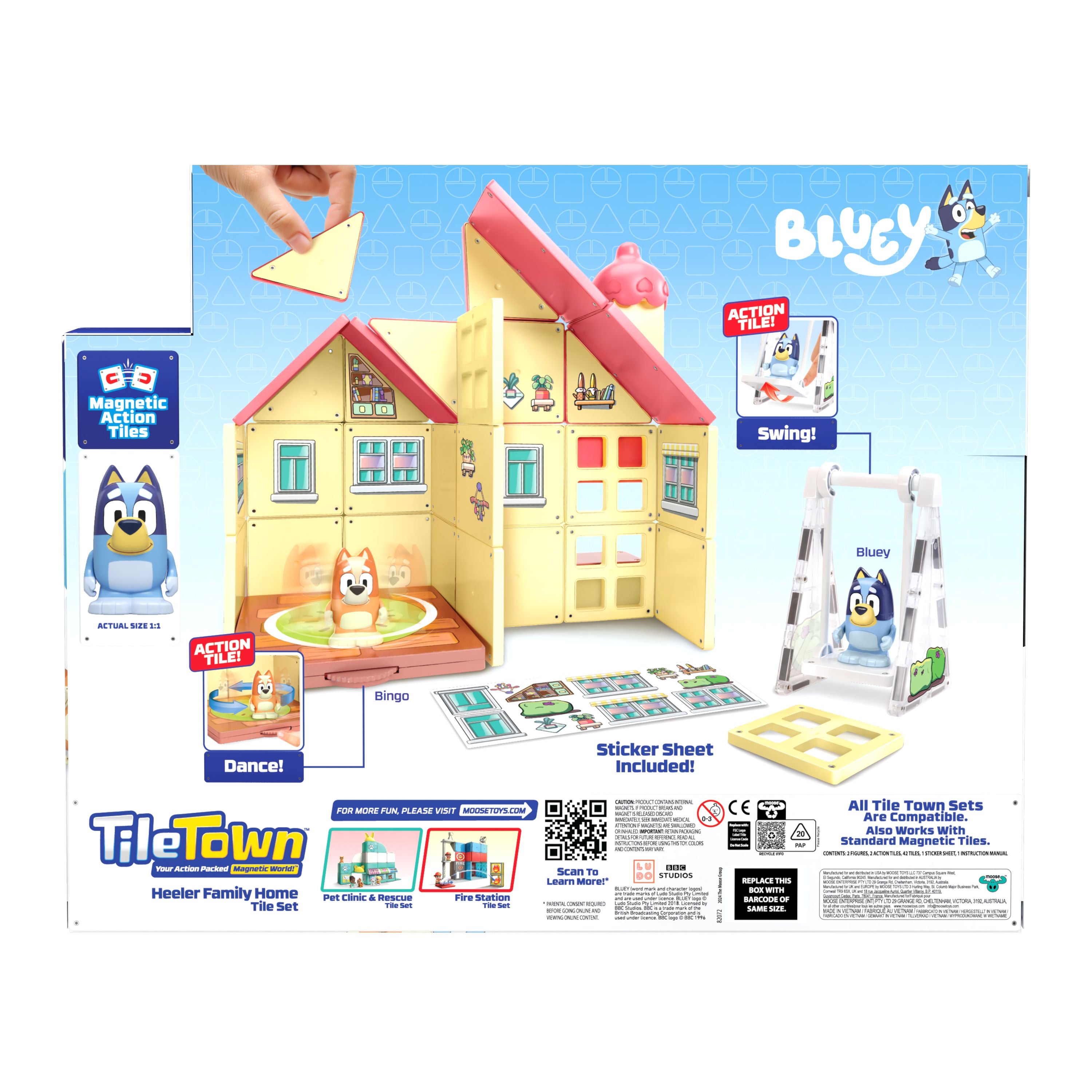 Tile Town Bluey Heeler Home 47 Piece Tile Set