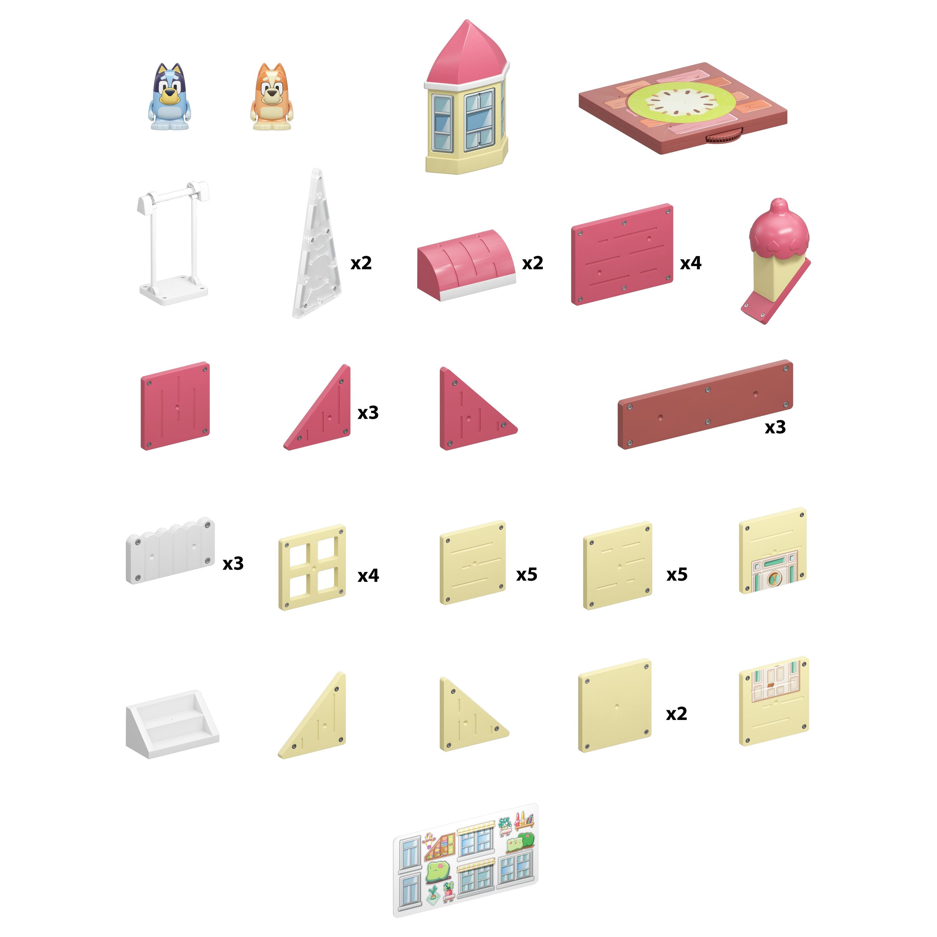 Tile Town Bluey Heeler Home 47 Piece Tile Set
