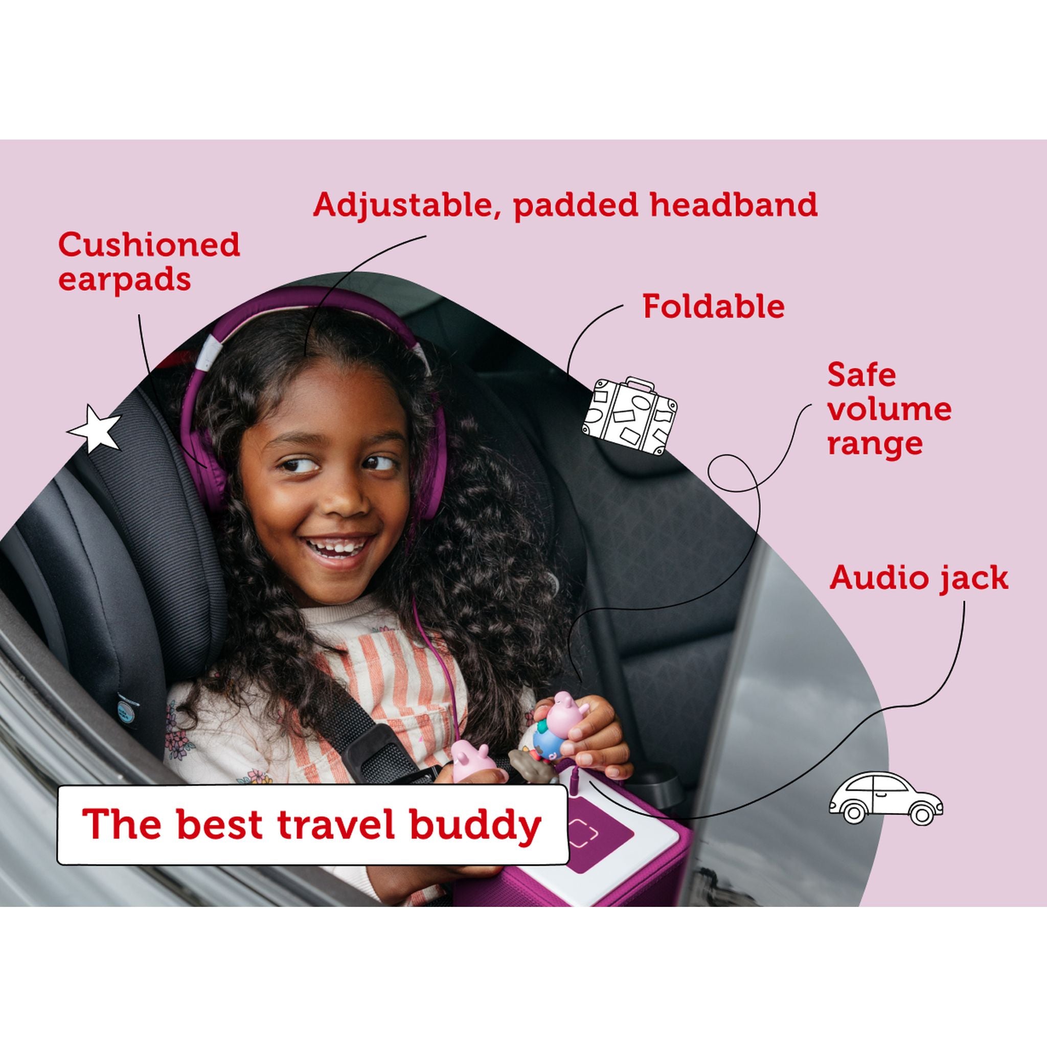 Tonies Foldable Headphones - Purple