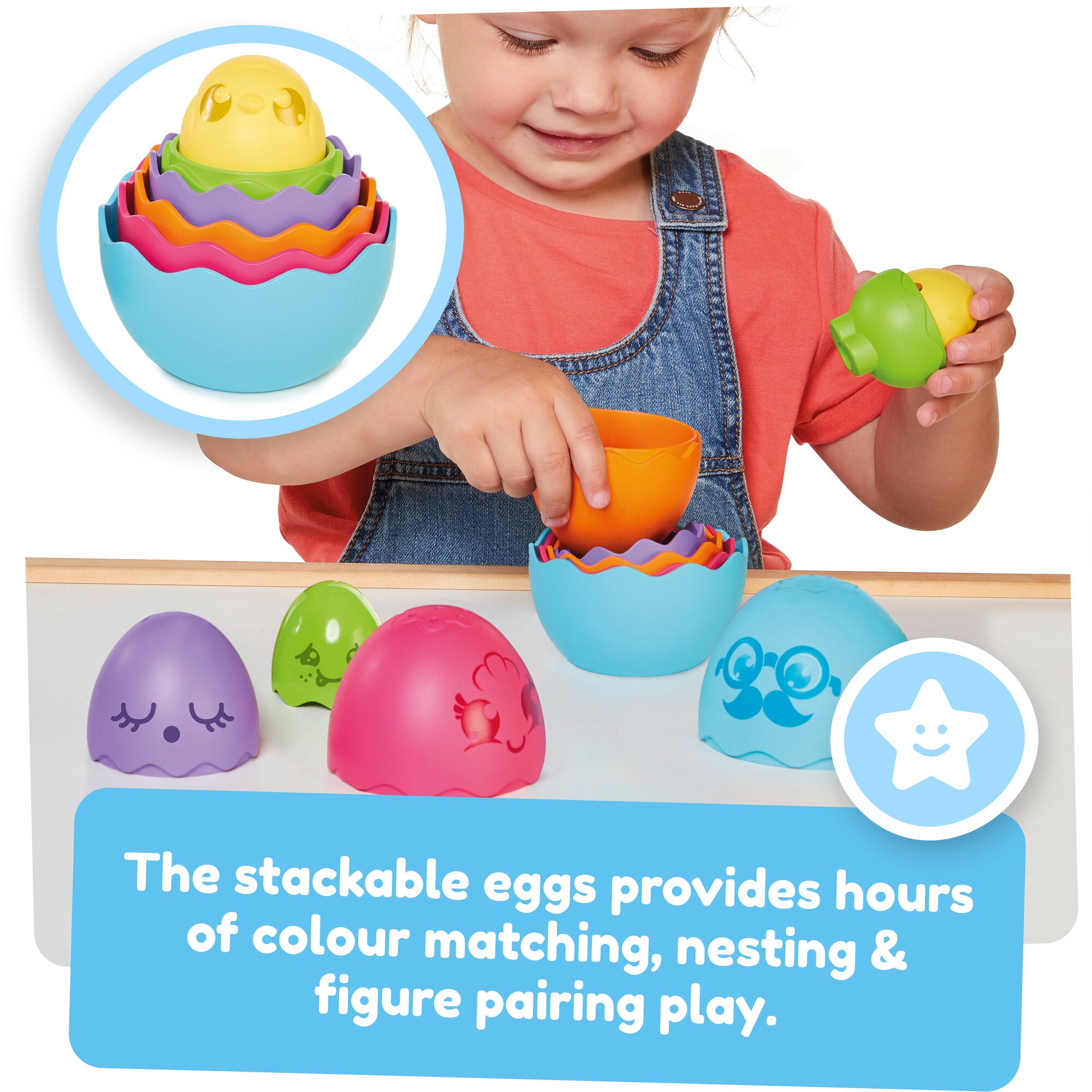 TOMY Toomies Hide & Squeak Nesting Eggs