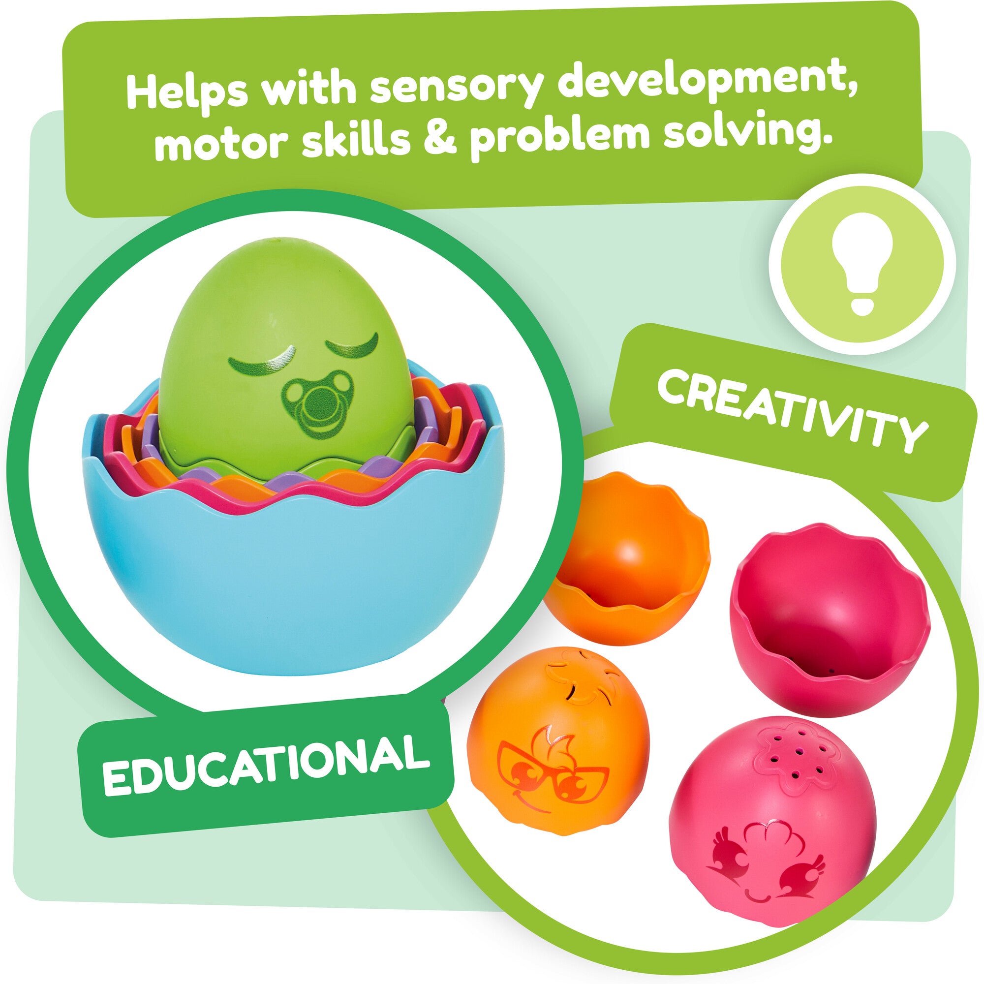 TOMY Toomies Hide & Squeak Nesting Eggs