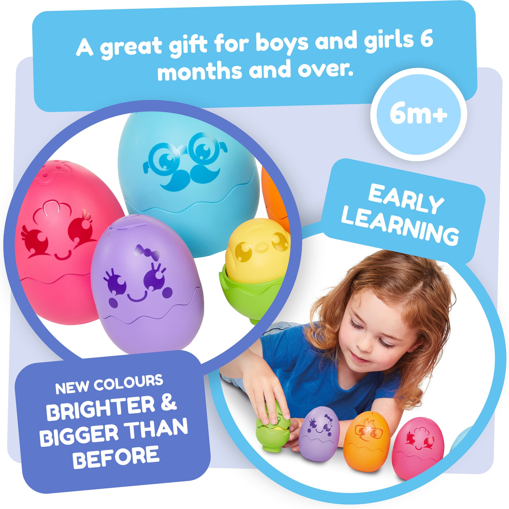 TOMY Toomies Hide & Squeak Nesting Eggs