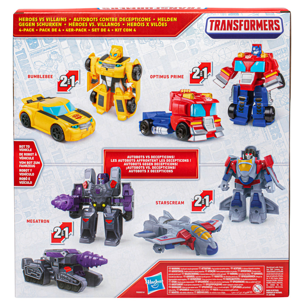 Transformers Heroes Vs Villains 4 Pack