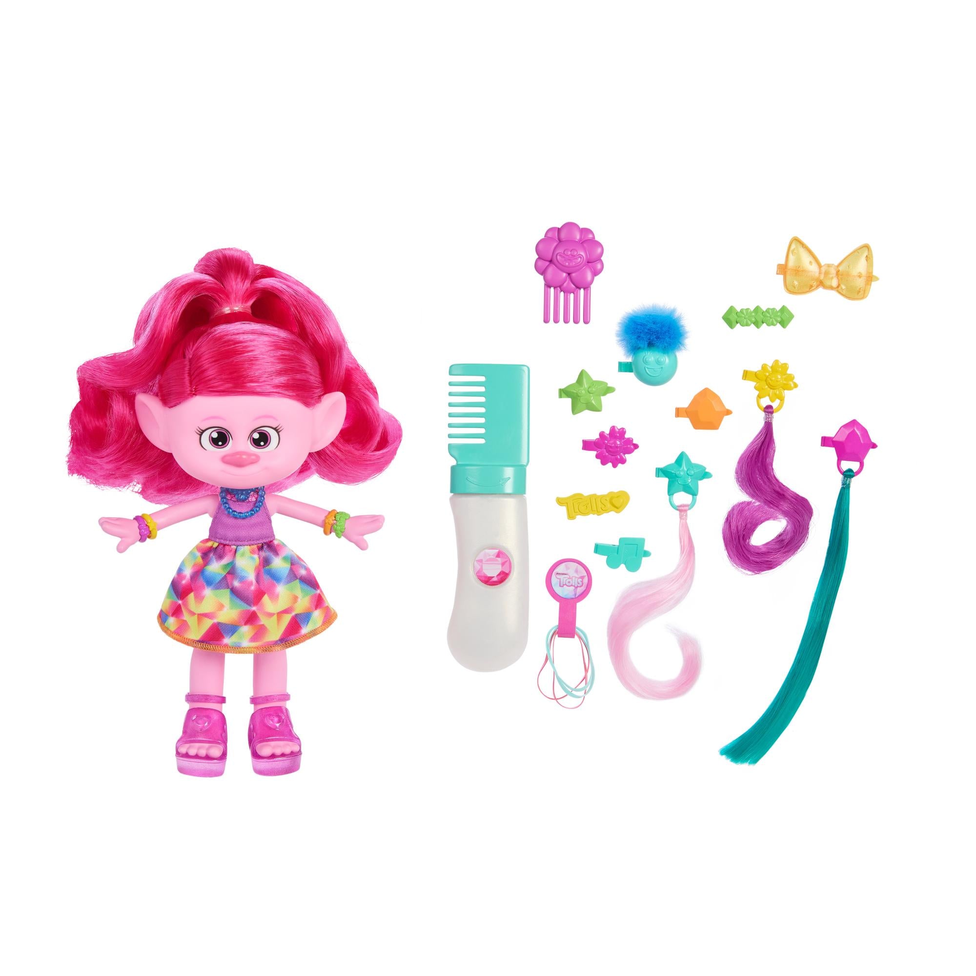 Trolls 3 Band Together Hair-Tastic Queen Poppy Doll