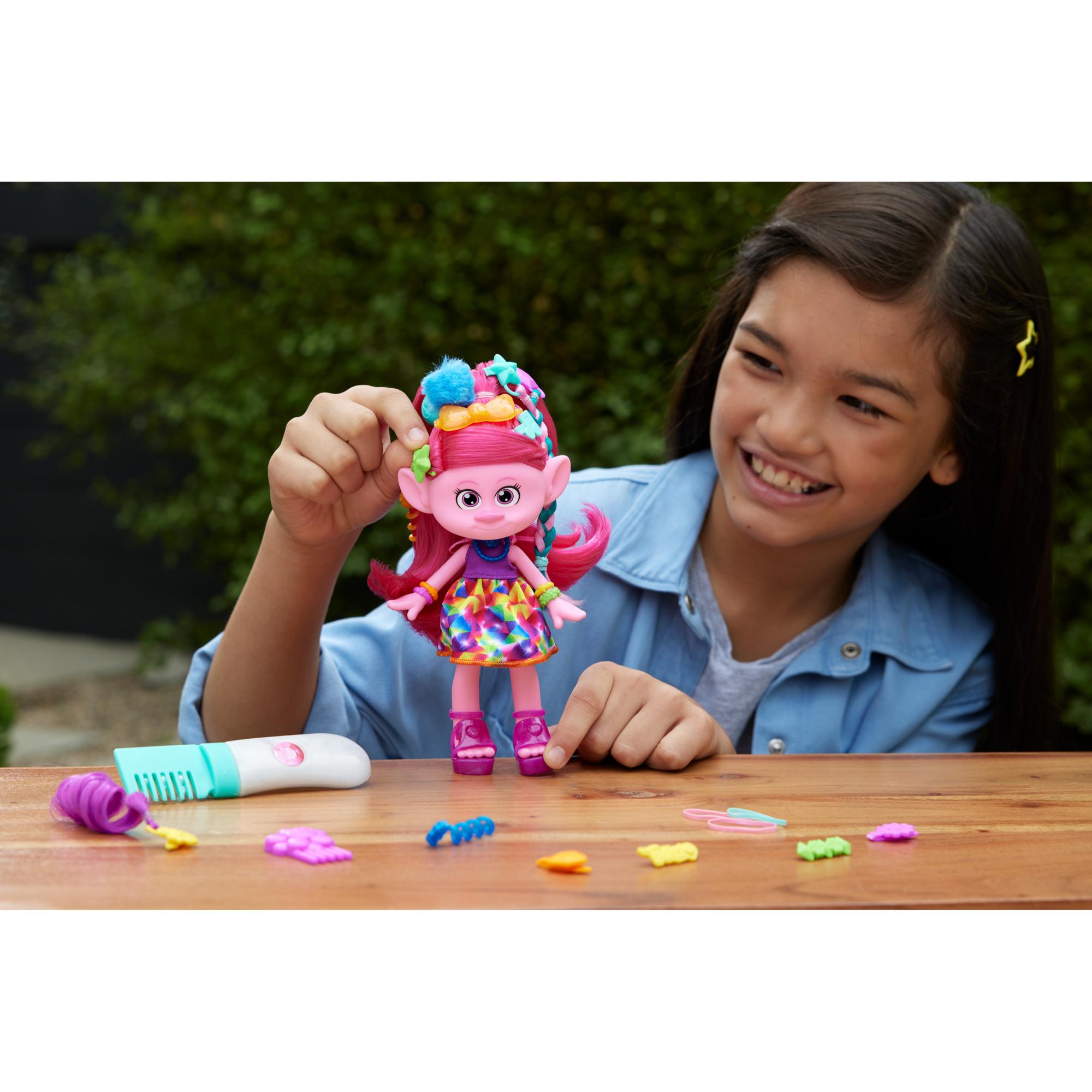 Trolls 3 Band Together Hair-Tastic Queen Poppy Doll