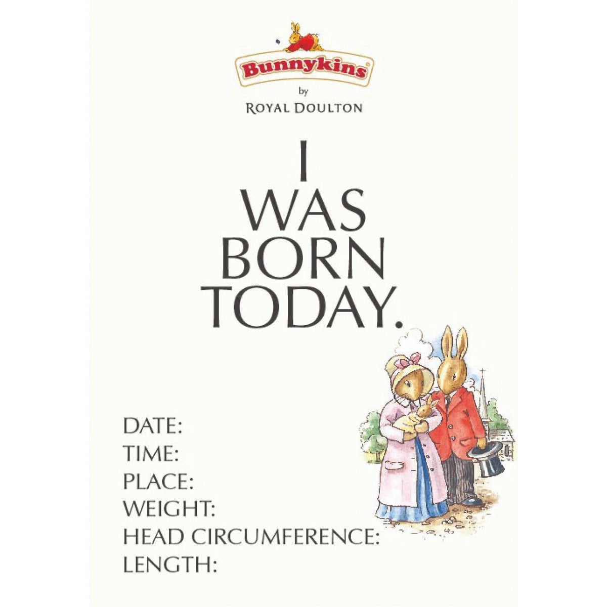 Bunnykins Baby's Milestone Keepsake Cards
