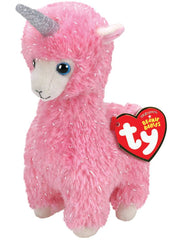 TY BEANIE BOOS BABIES - LANA THE PINK LLAMA WITH HORN