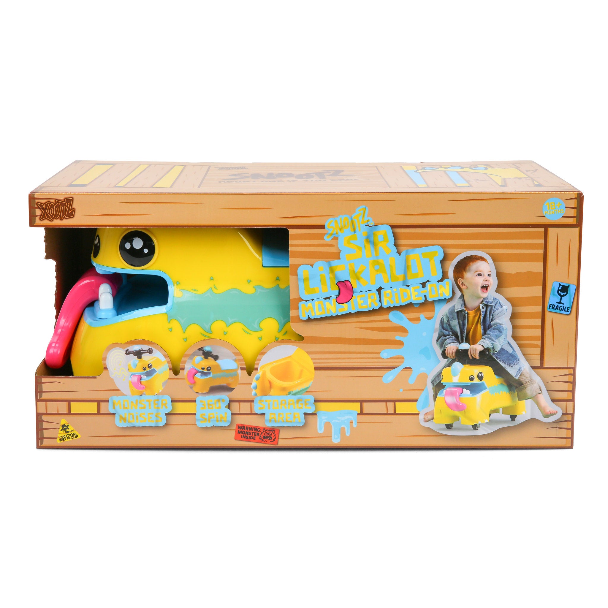 Xootz Snootz Foot-To-Floor Ride-On - Sir Lickalot Yellow