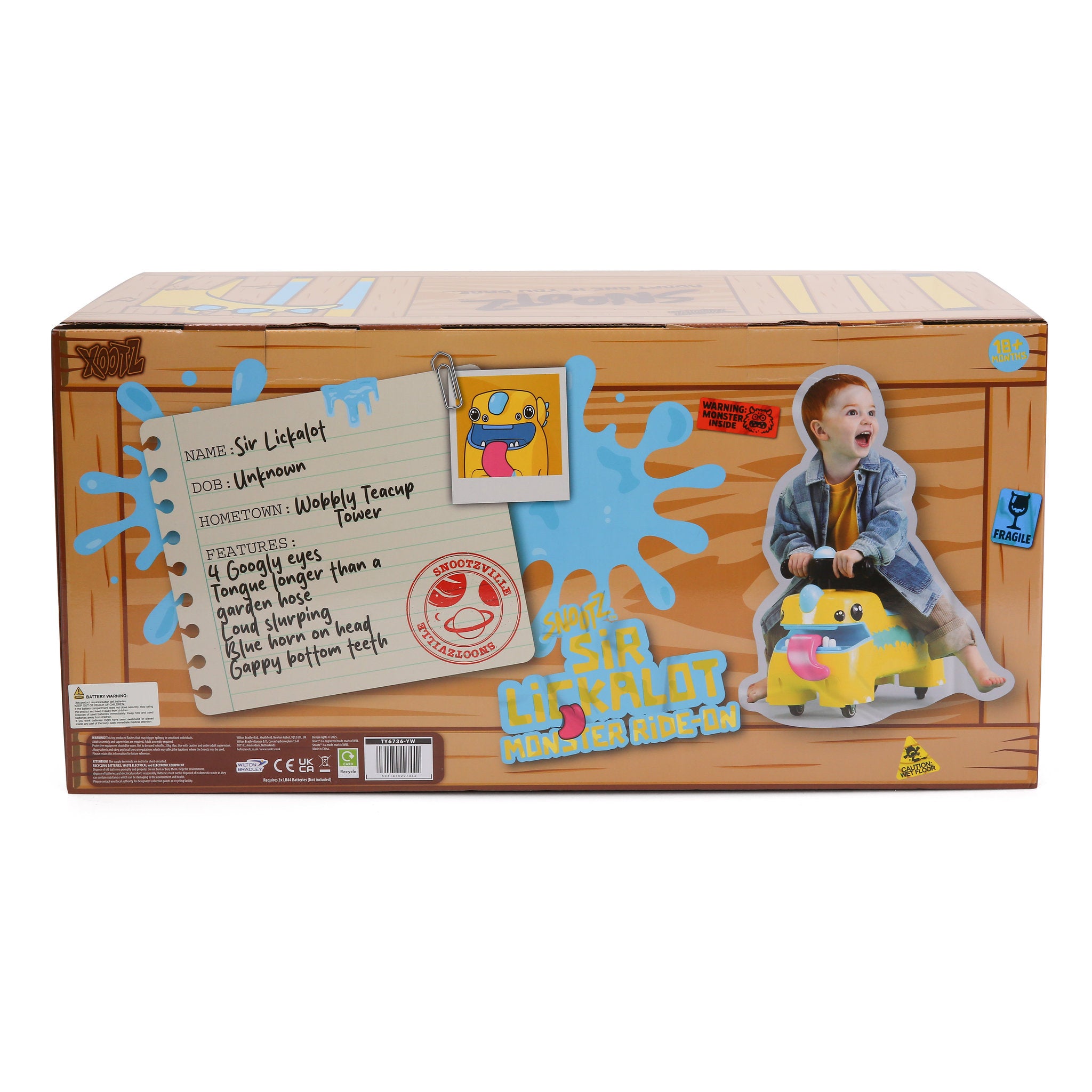Xootz Snootz Foot-To-Floor Ride-On - Sir Lickalot Yellow