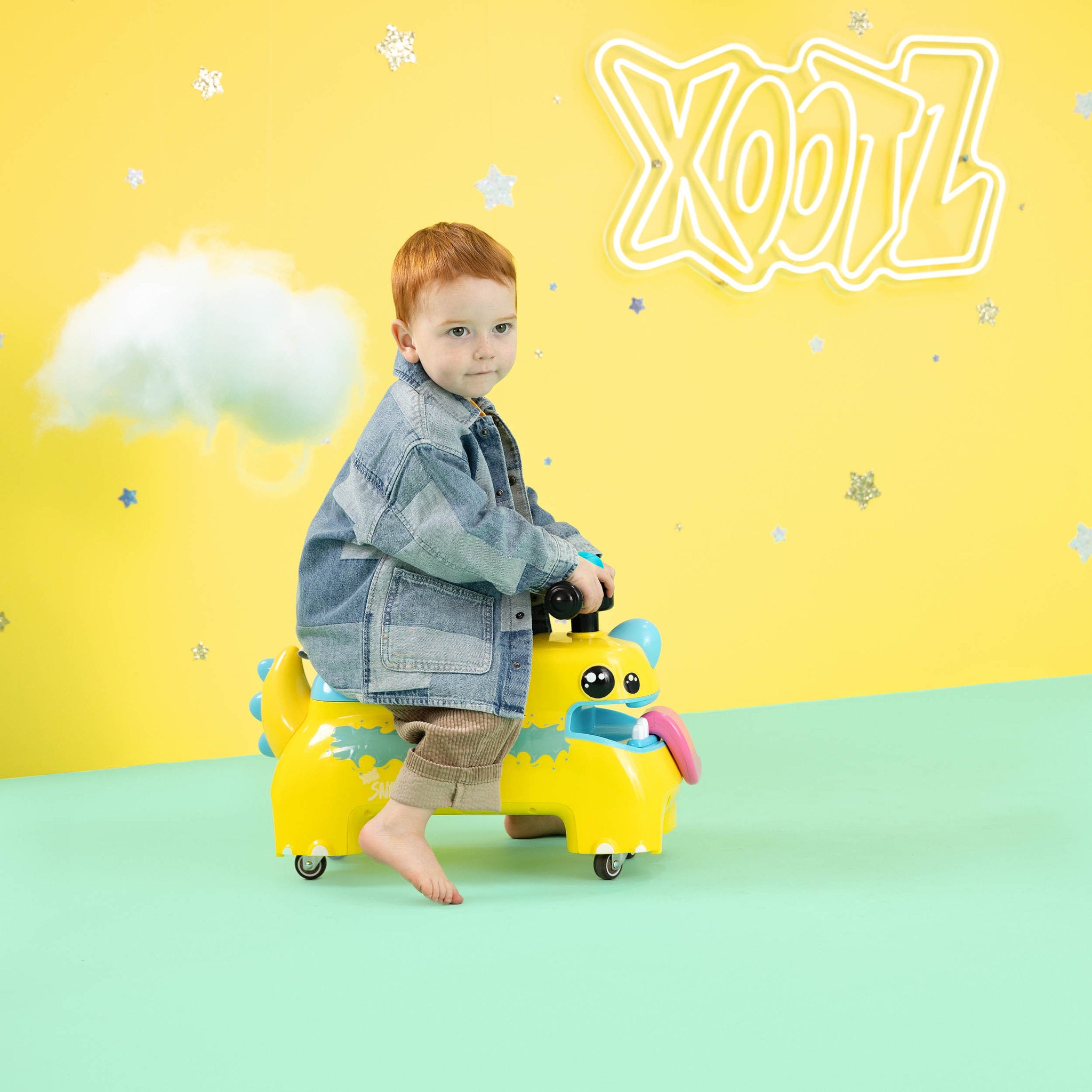 Xootz Snootz Foot-To-Floor Ride-On - Sir Lickalot Yellow