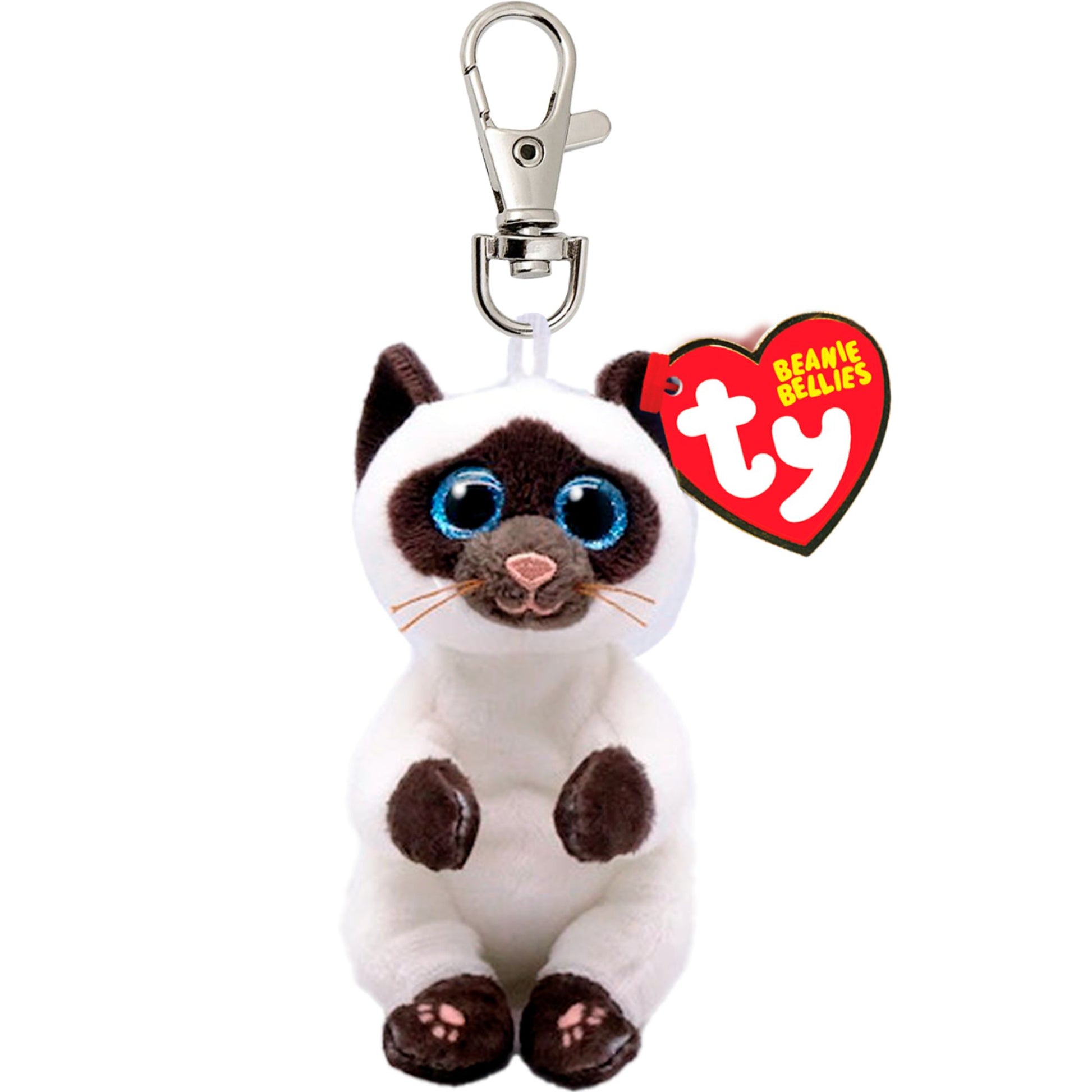 Ty Beanie Bellies Floppy Clip - Miso Siamese Cat - Toyworld Australia