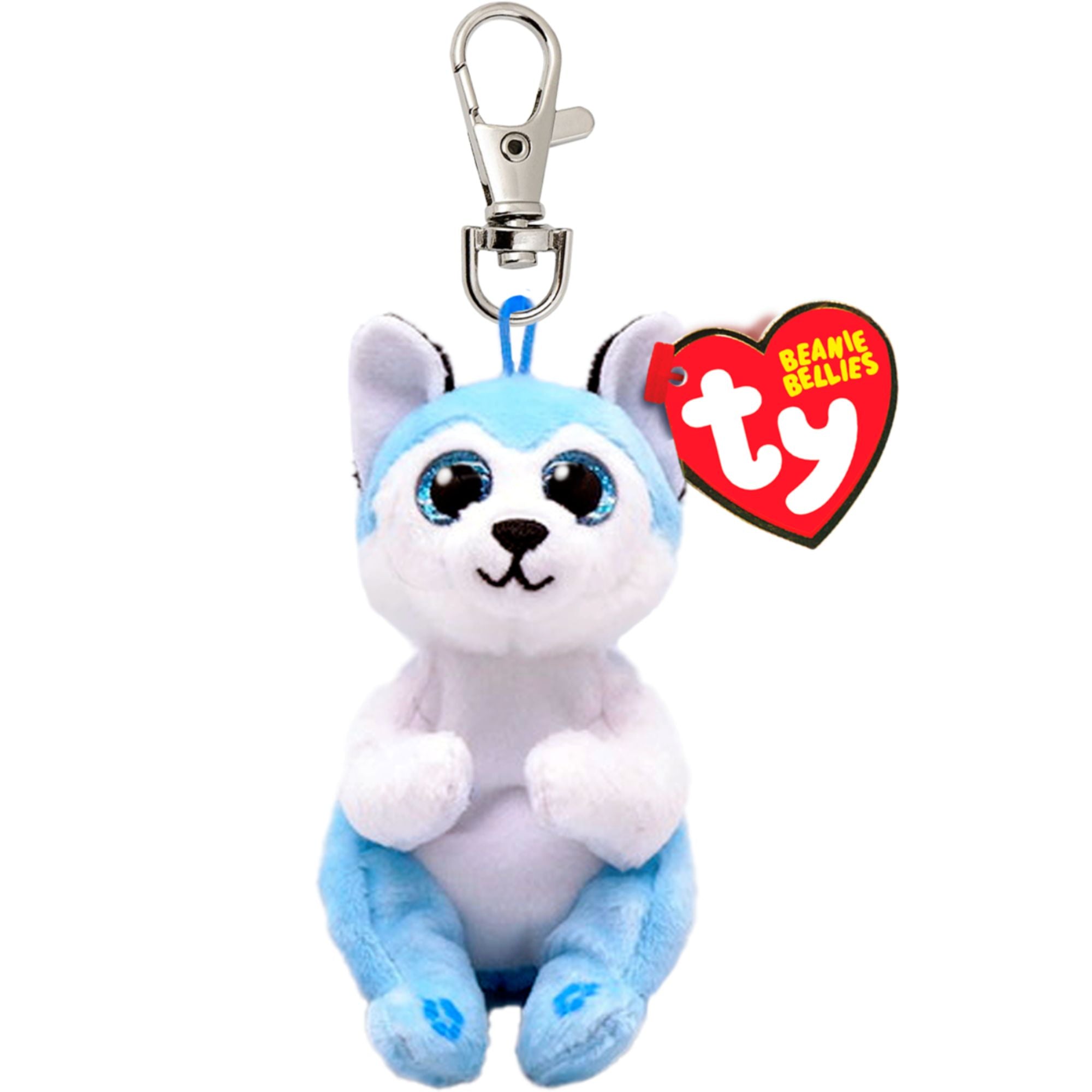 Ty Beanie Bellies Clip - Thunder Blue Husky - Toyworld Australia