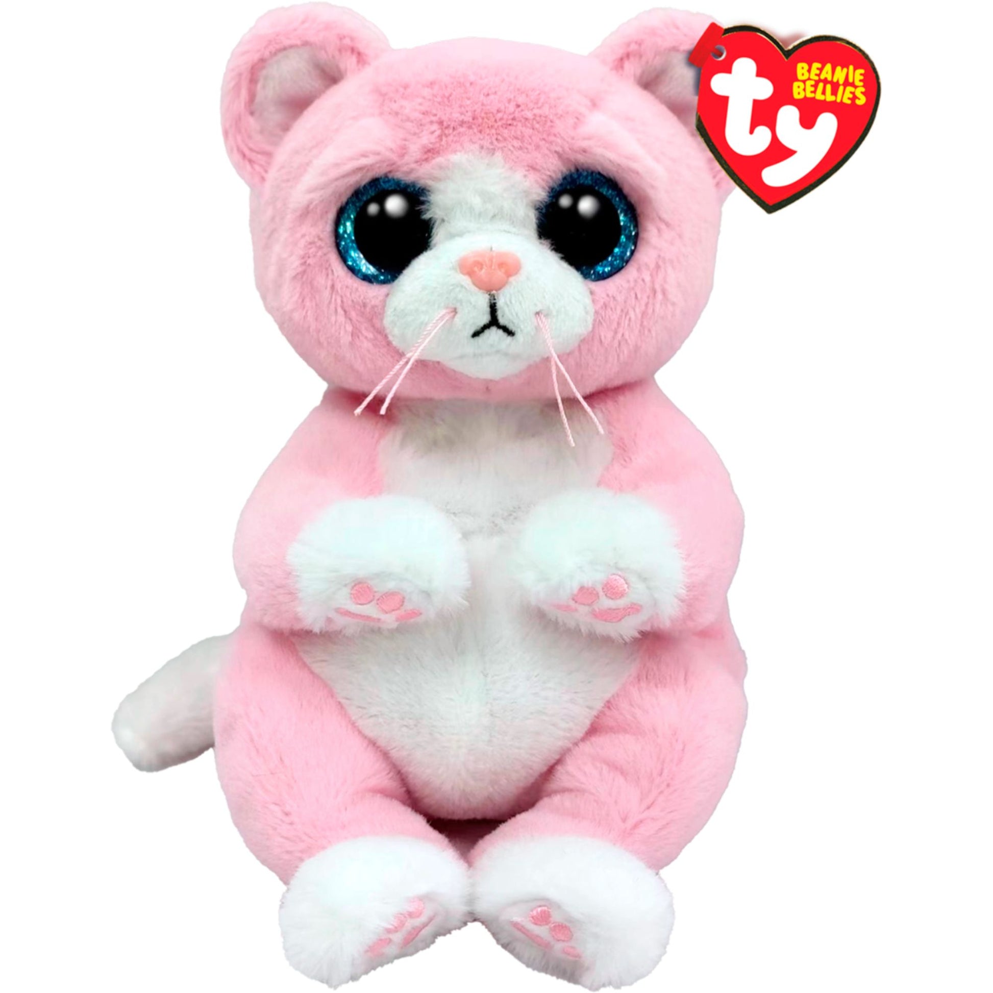 Ty Beanie Bellies Regular - Lillibelle Pink Cat - Toyworld Australia