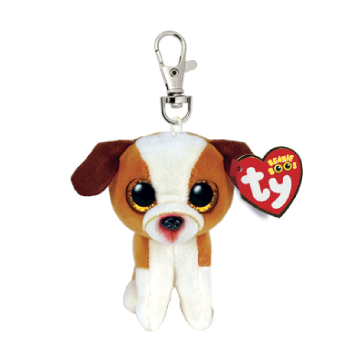 Ty Beanie Boo Clip - Hugo Brown & White Dog - Toyworld Australia
