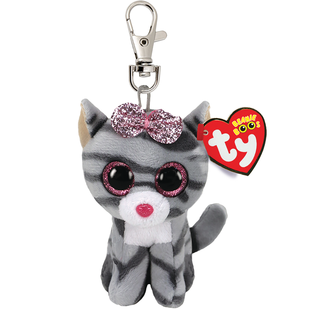 Ty Beanie Boo Clip On Kiki Grey Cat Toyworld Australia