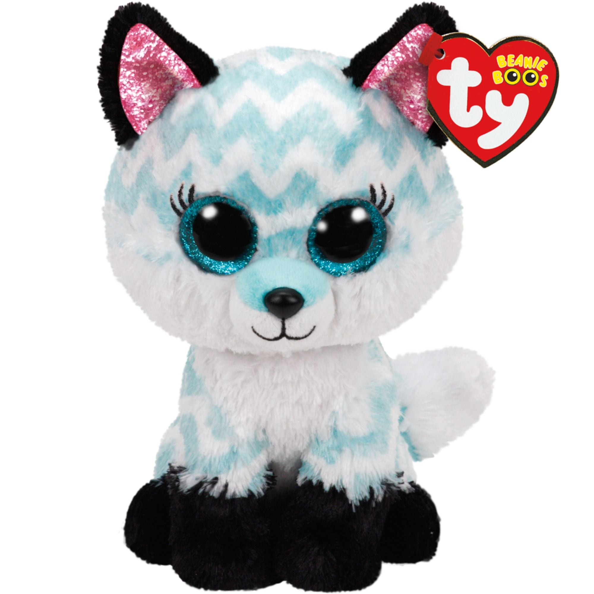 Ty Beanie Boos Regular - Atlas Aqua Fox - Toyworld Australia