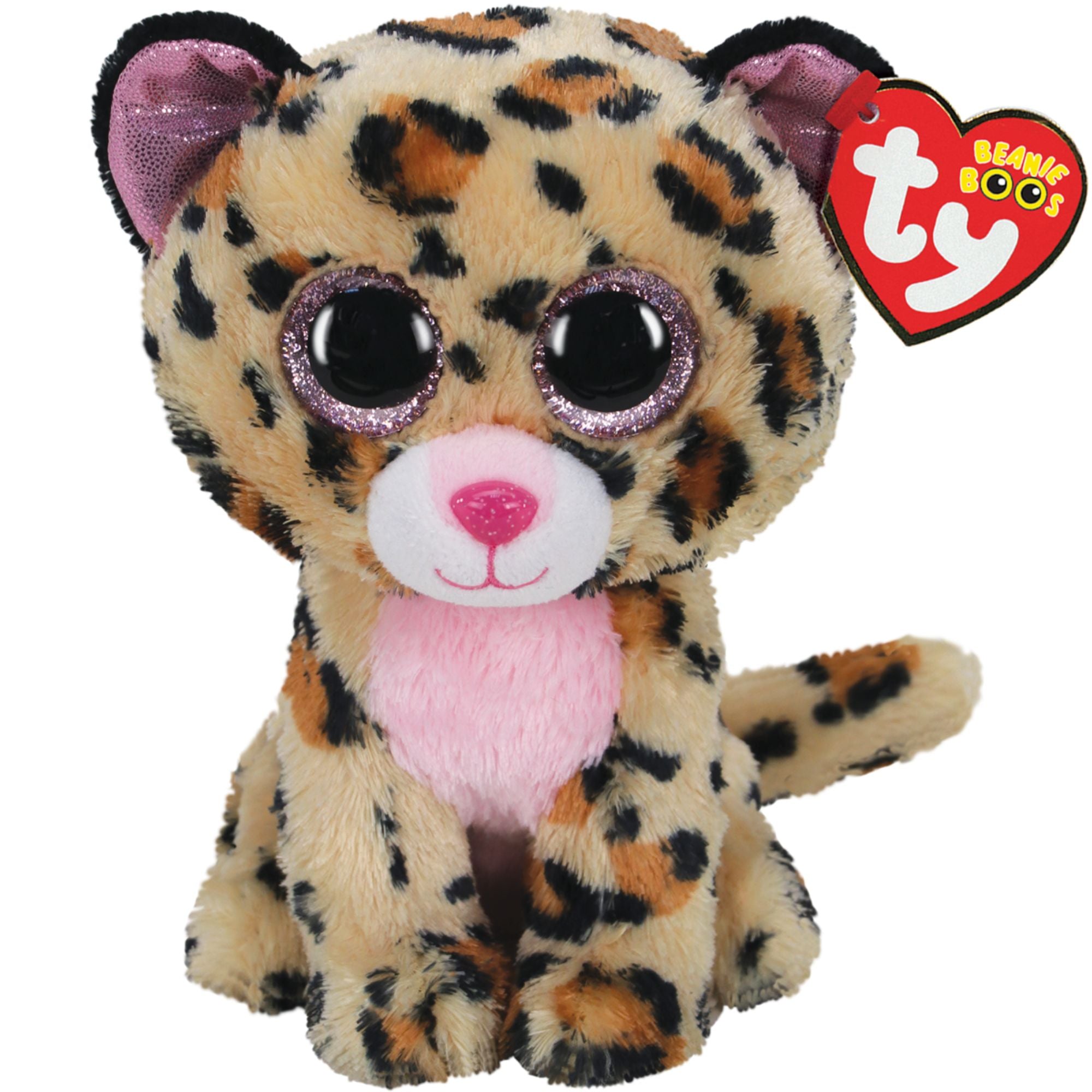 Ty Beanie Boo Regular - Livvie Brown & Pink Leopard