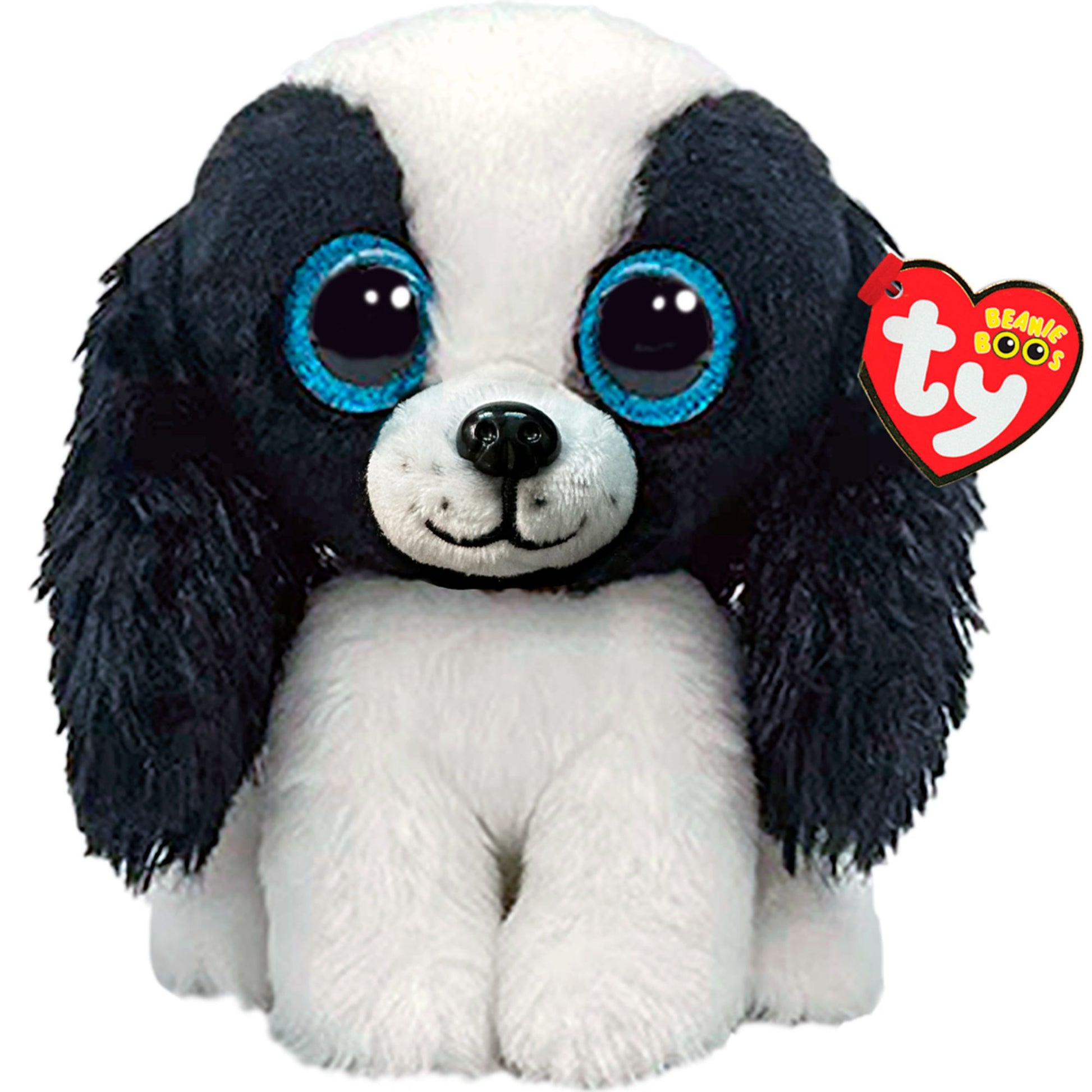 Ty Beanie Boos Regular - Sissy Black & White Dog - Toyworld Australia
