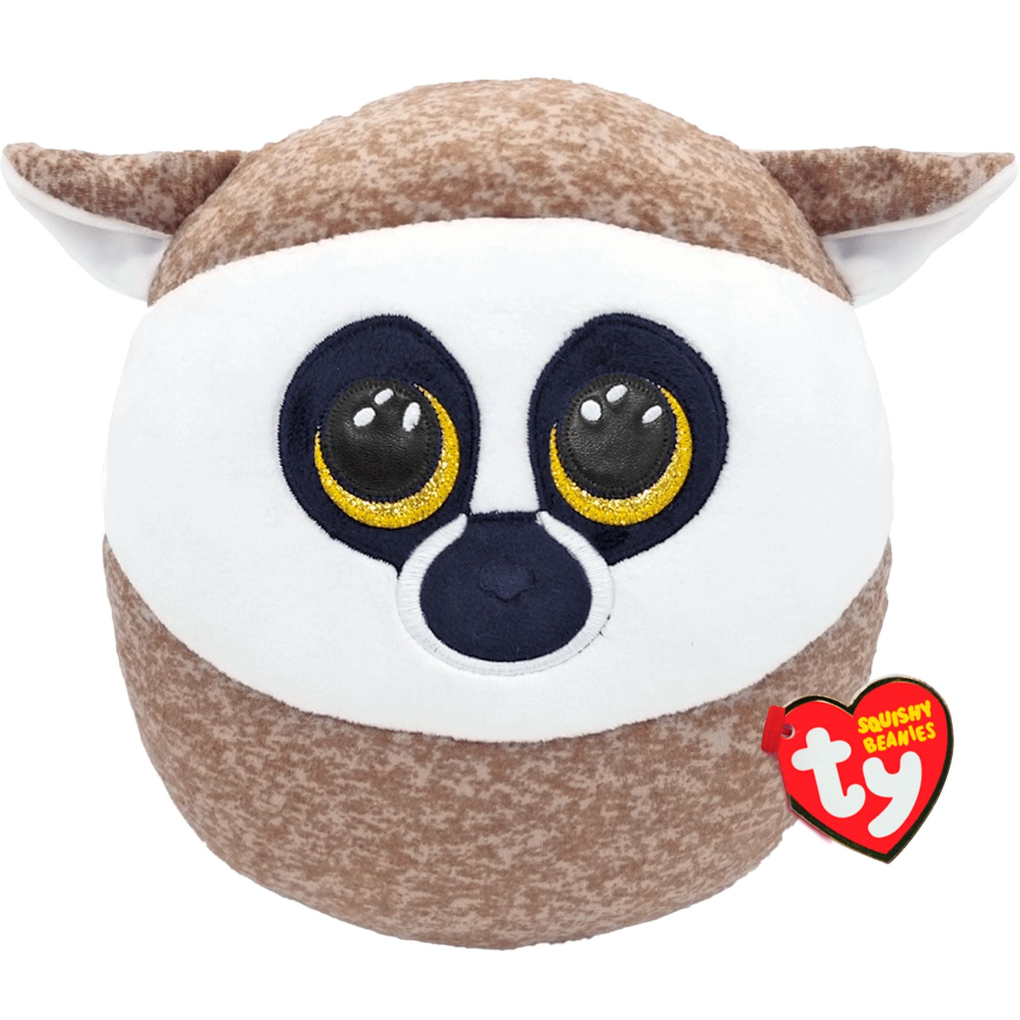 Ty Squishy Beanies 25cm - Linus Brown And White Lemur