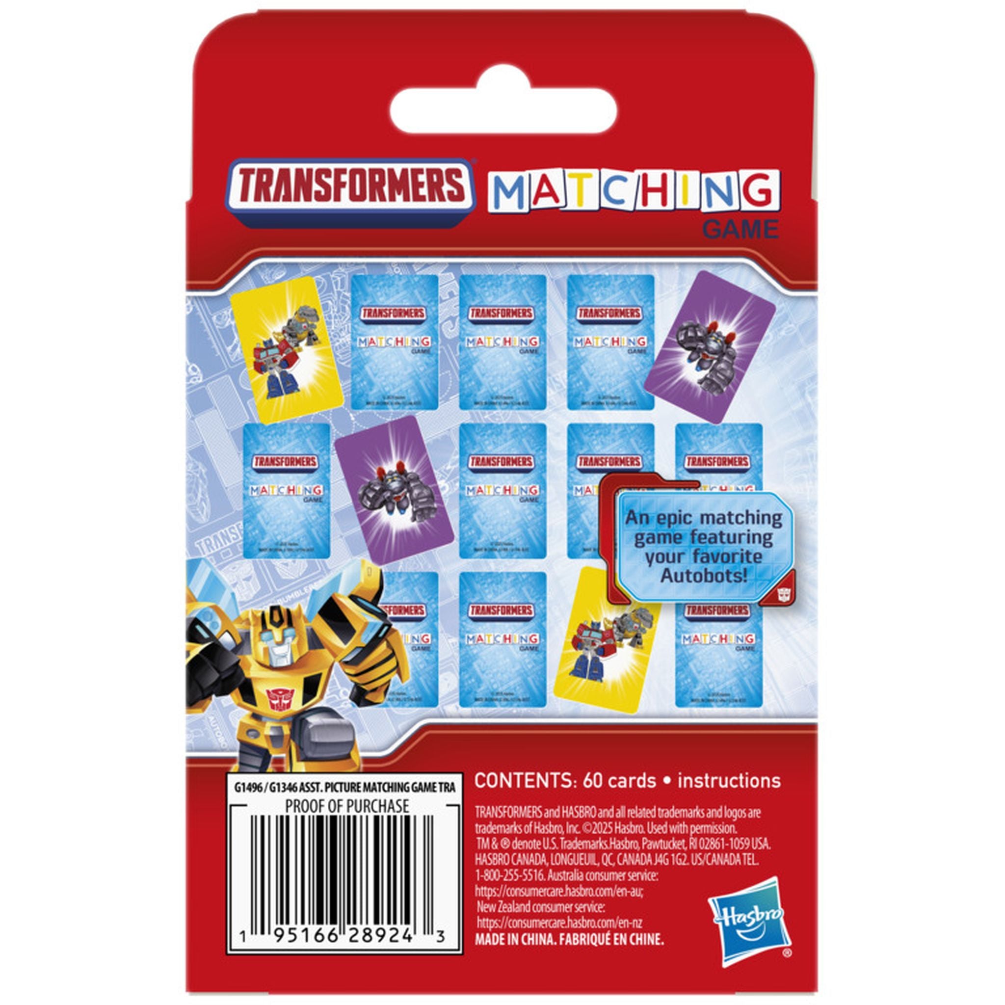 Picture Matching Game Transformers - Toyworld Australia