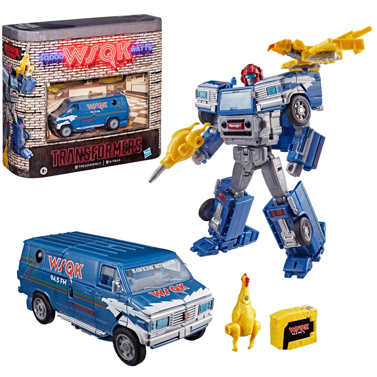 Transformers x Stranger Things 6-Inch Action Figure Set - Freakwency & 8-Trax