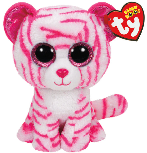 TY BEANIE BOOS REGULAR - ASIA THE PINK AND WHITE TIGER