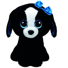 TY BEANIE BOOS LARGE - TRACEY BLACK AND WHITE DOG