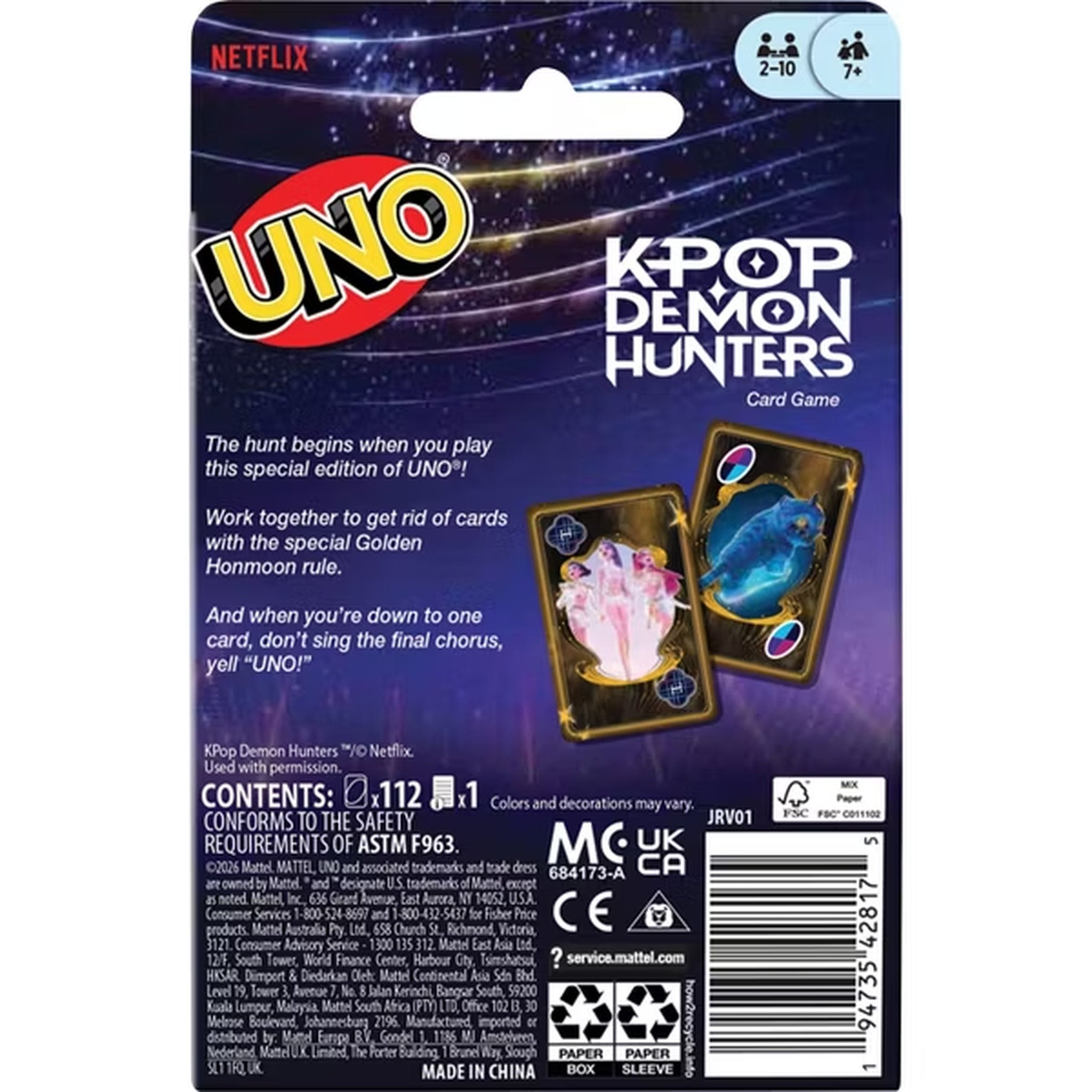 UNO KPop Demon Hunters