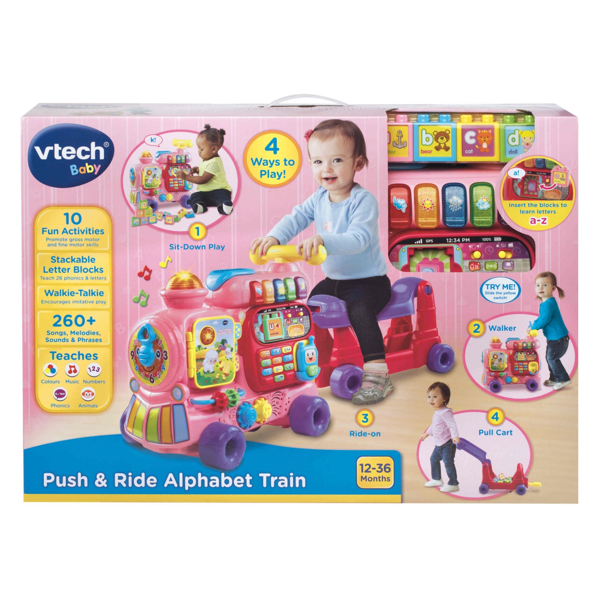 VTech Baby Push & Ride Alphabet Train Pink