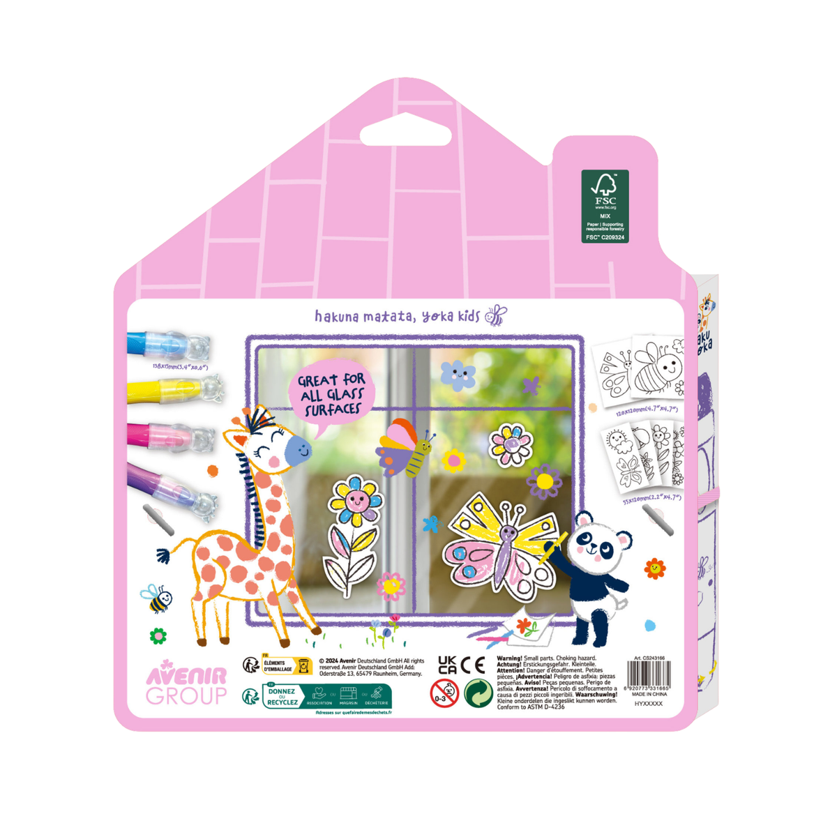 Play 'N' Colour Window Art Butterfly Garden