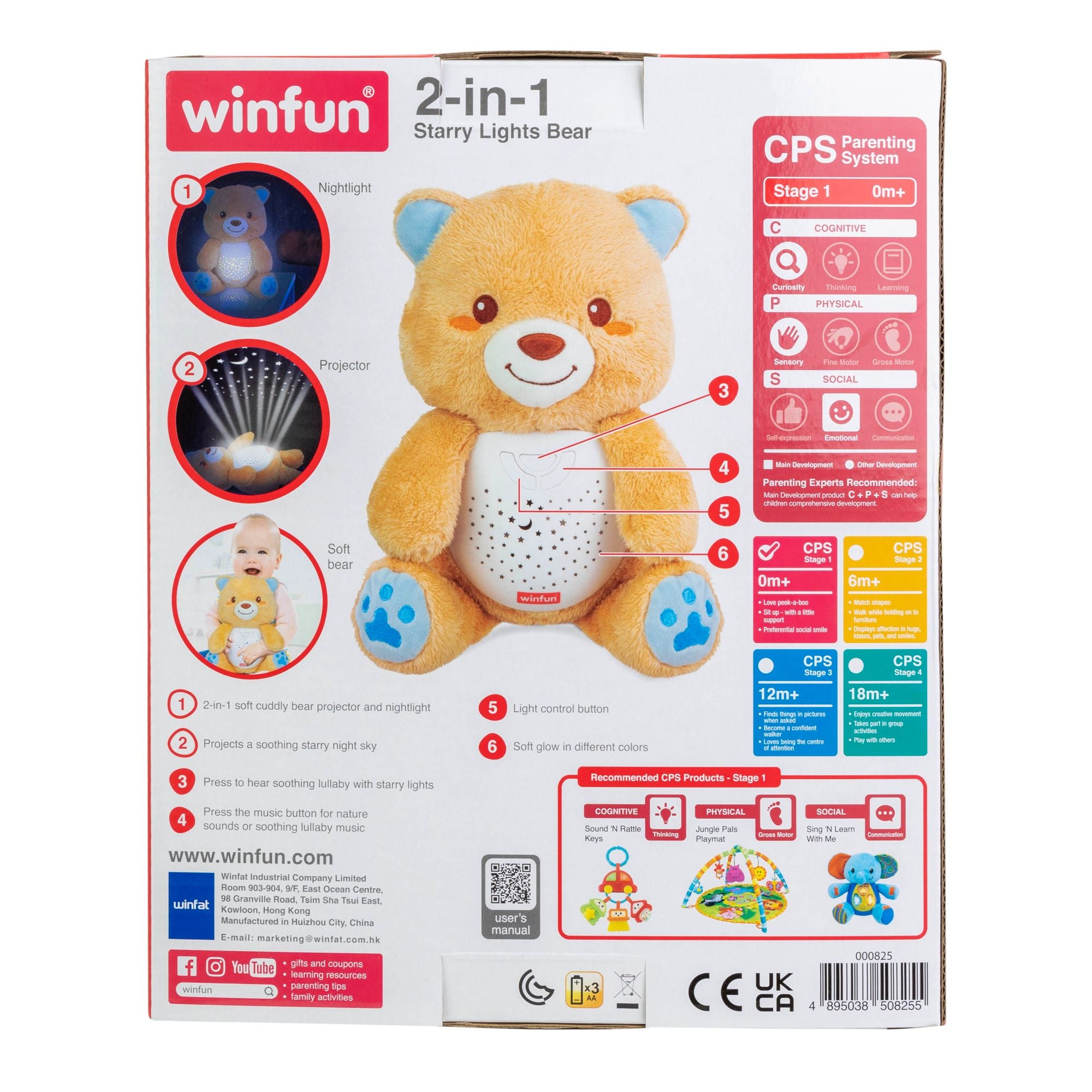 Winfun 2-In-1 Starry Lights Bear