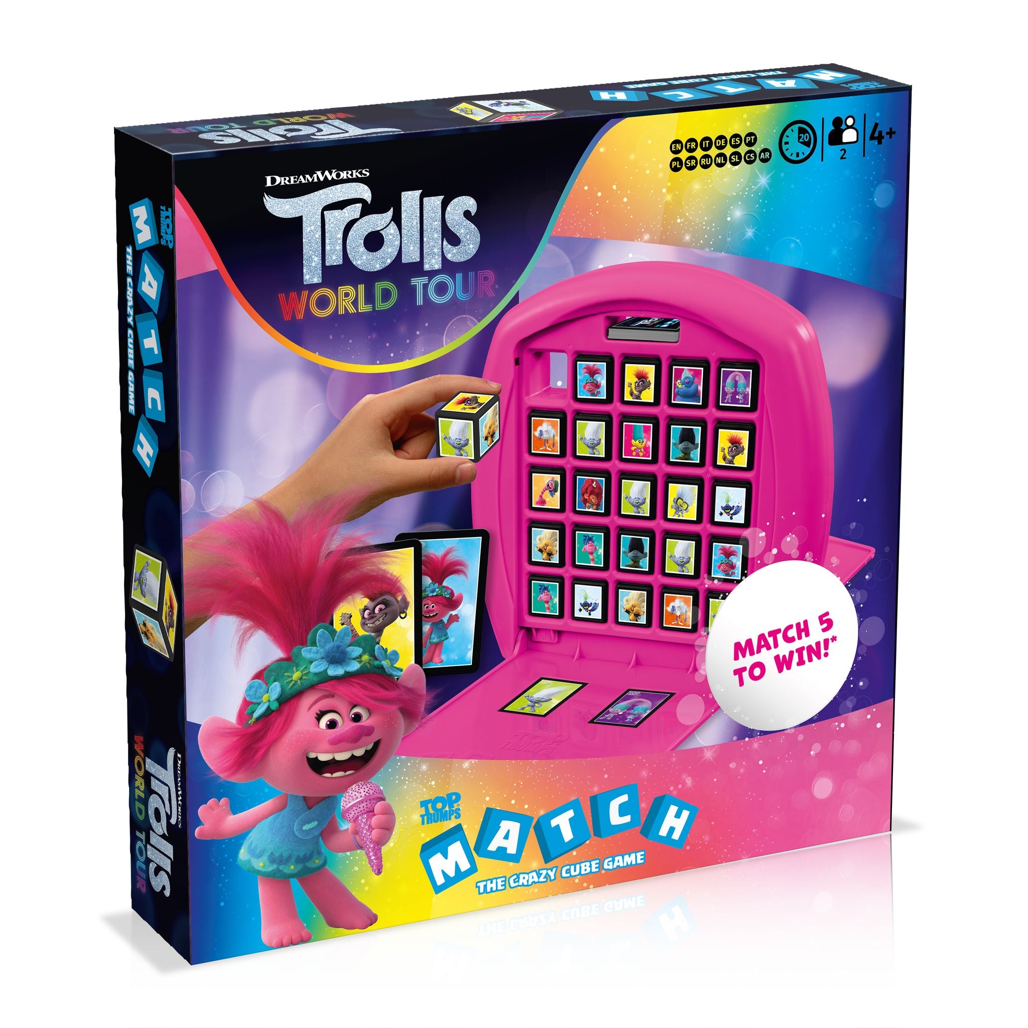 Top Trumps Trolls World Tour Match Crazy Cube Game