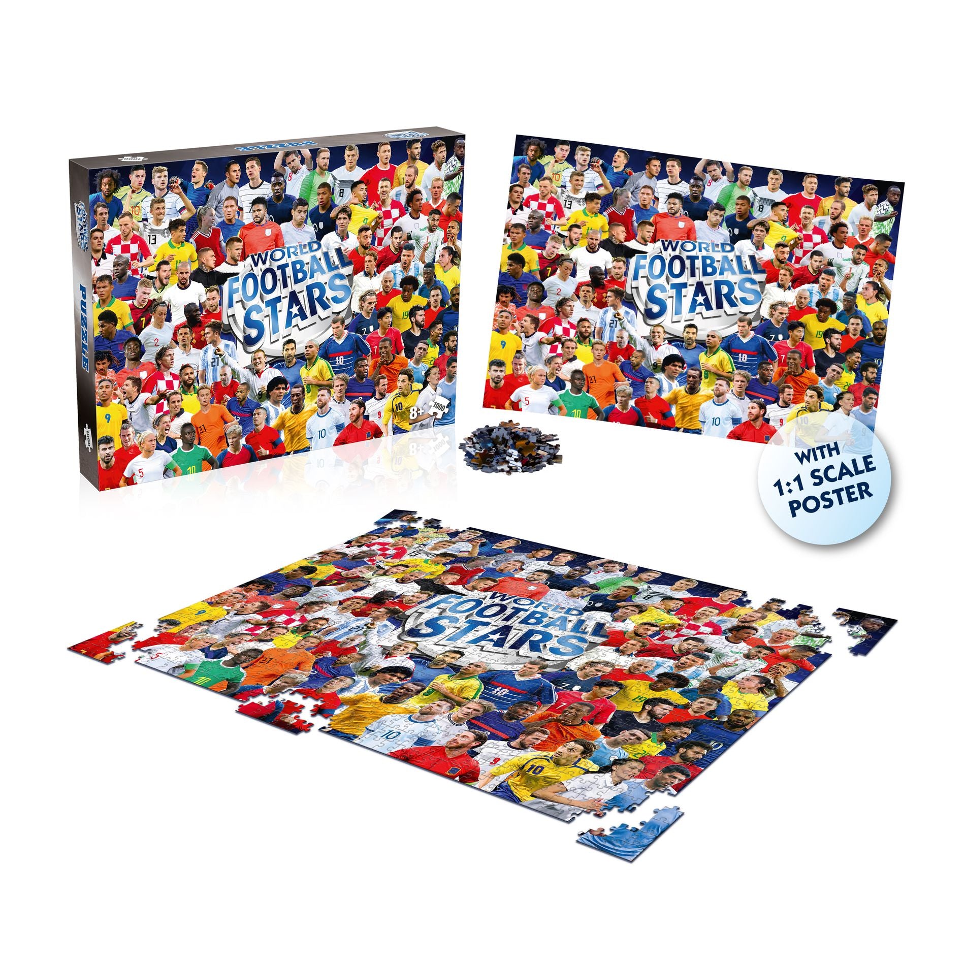 World Football Stars - 1000 Piece Jigsaw Puzzle