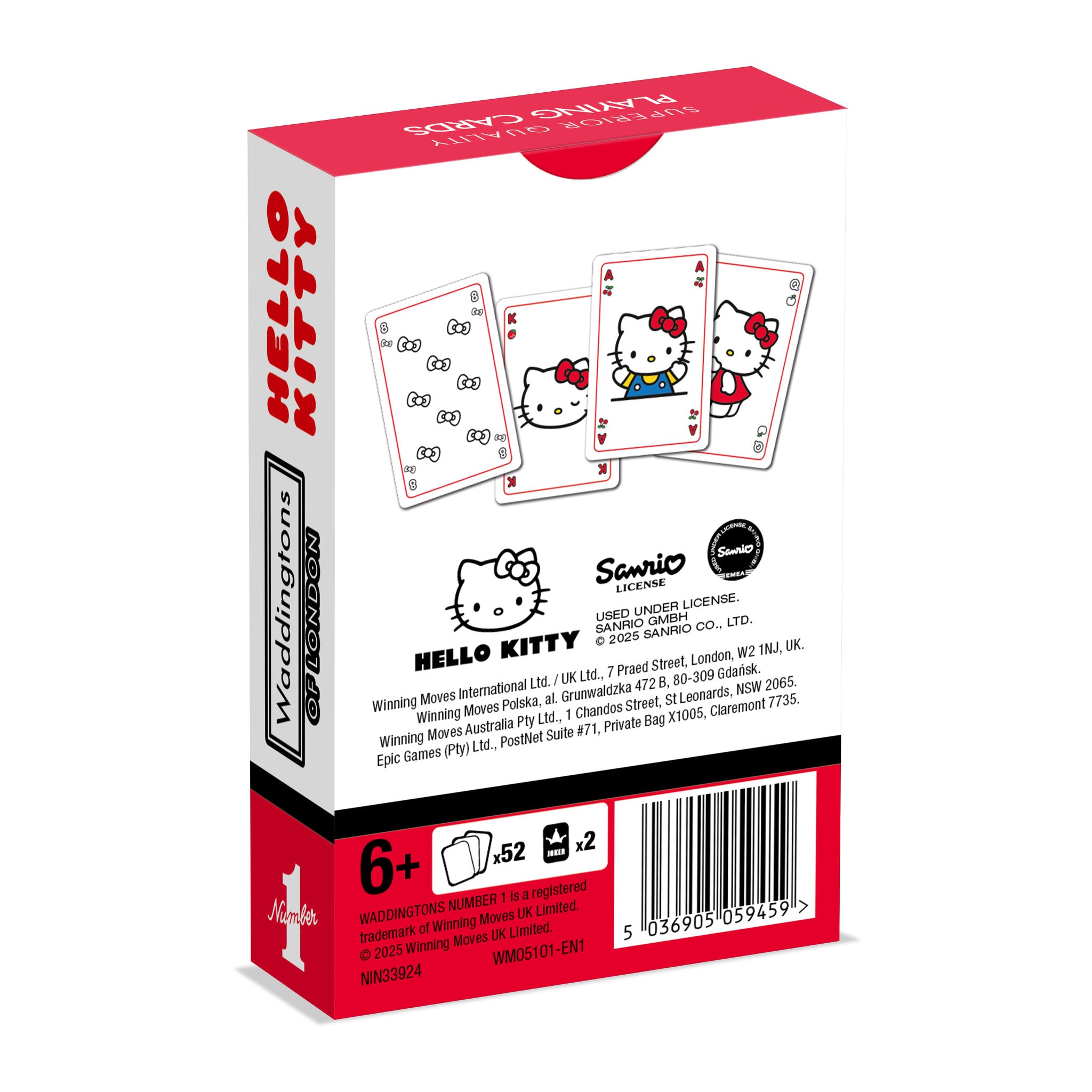 Waddington's No. 1 of London Playing Cards - Hello Kitty