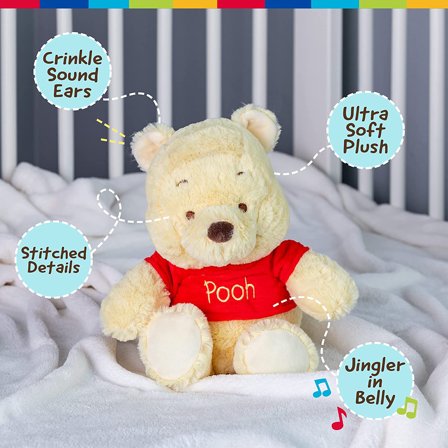 Winnie The Pooh Sensory Plush 23cm - Pooh