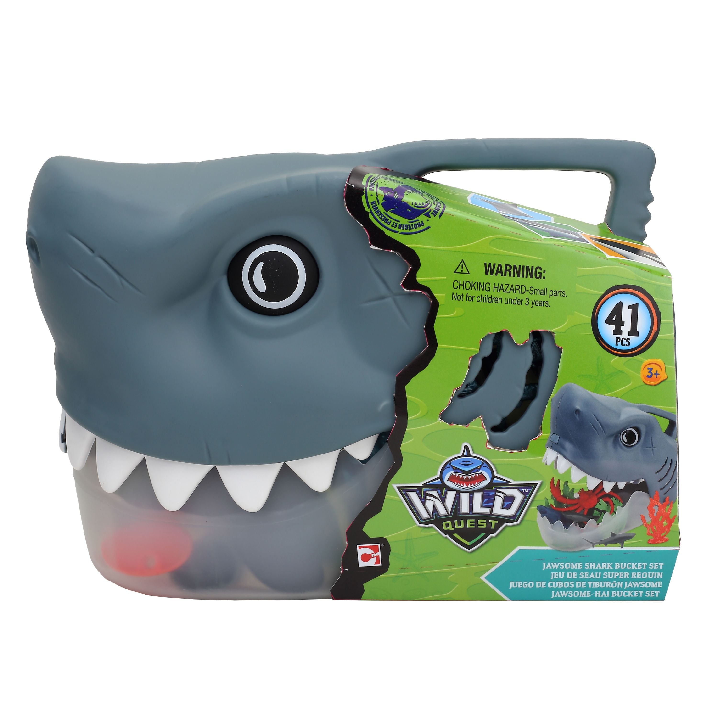Wild Quest Jawsome Shark 41 Piece Bucket Set